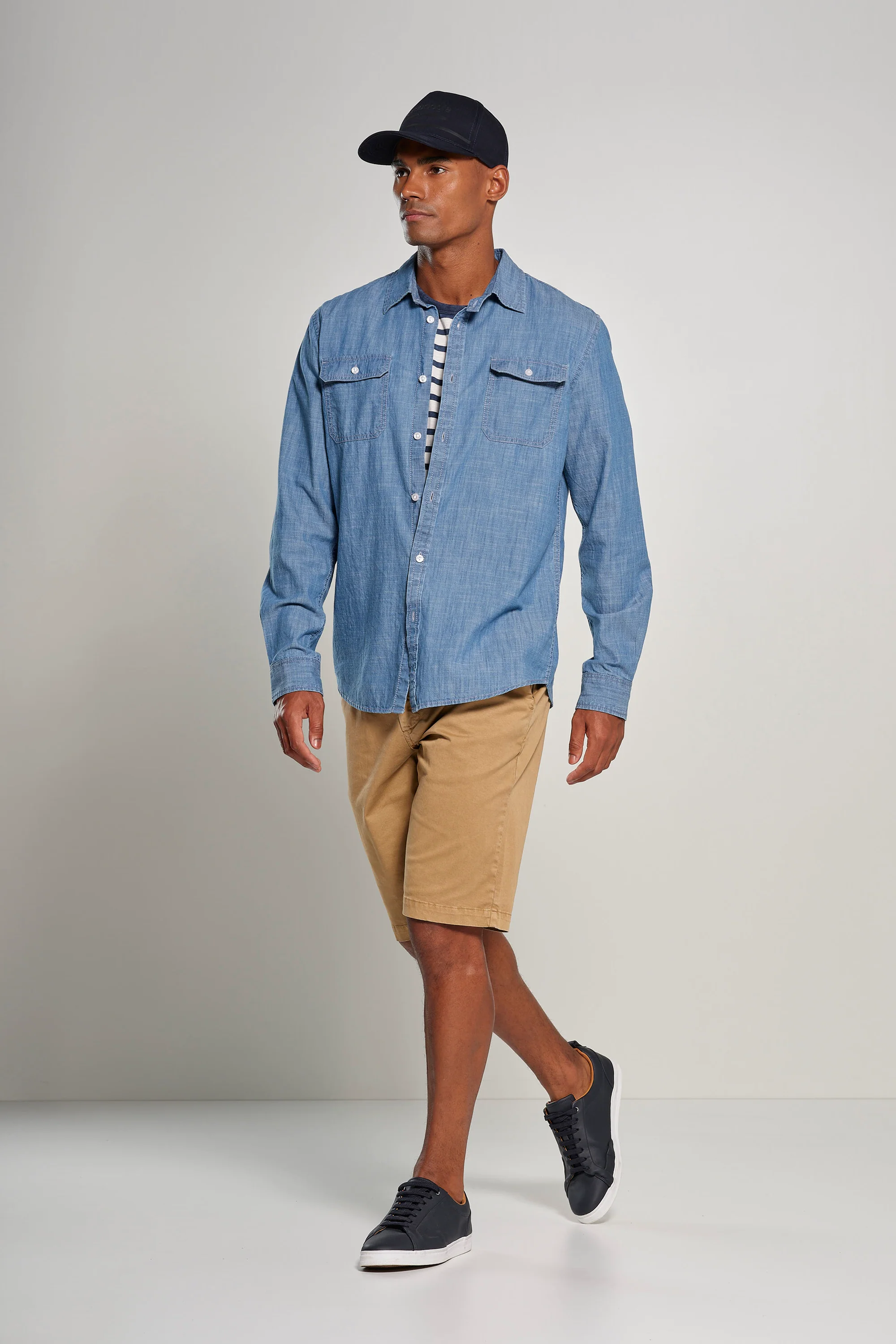 Bermuda chino in gabardina di cotone - Image 9