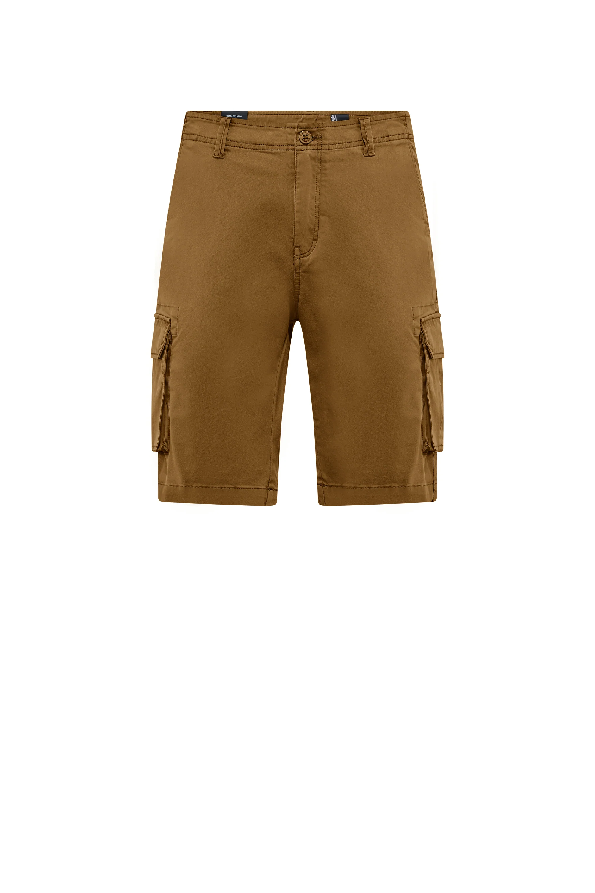 Bermuda con tasche cargo in gabardina di cotone