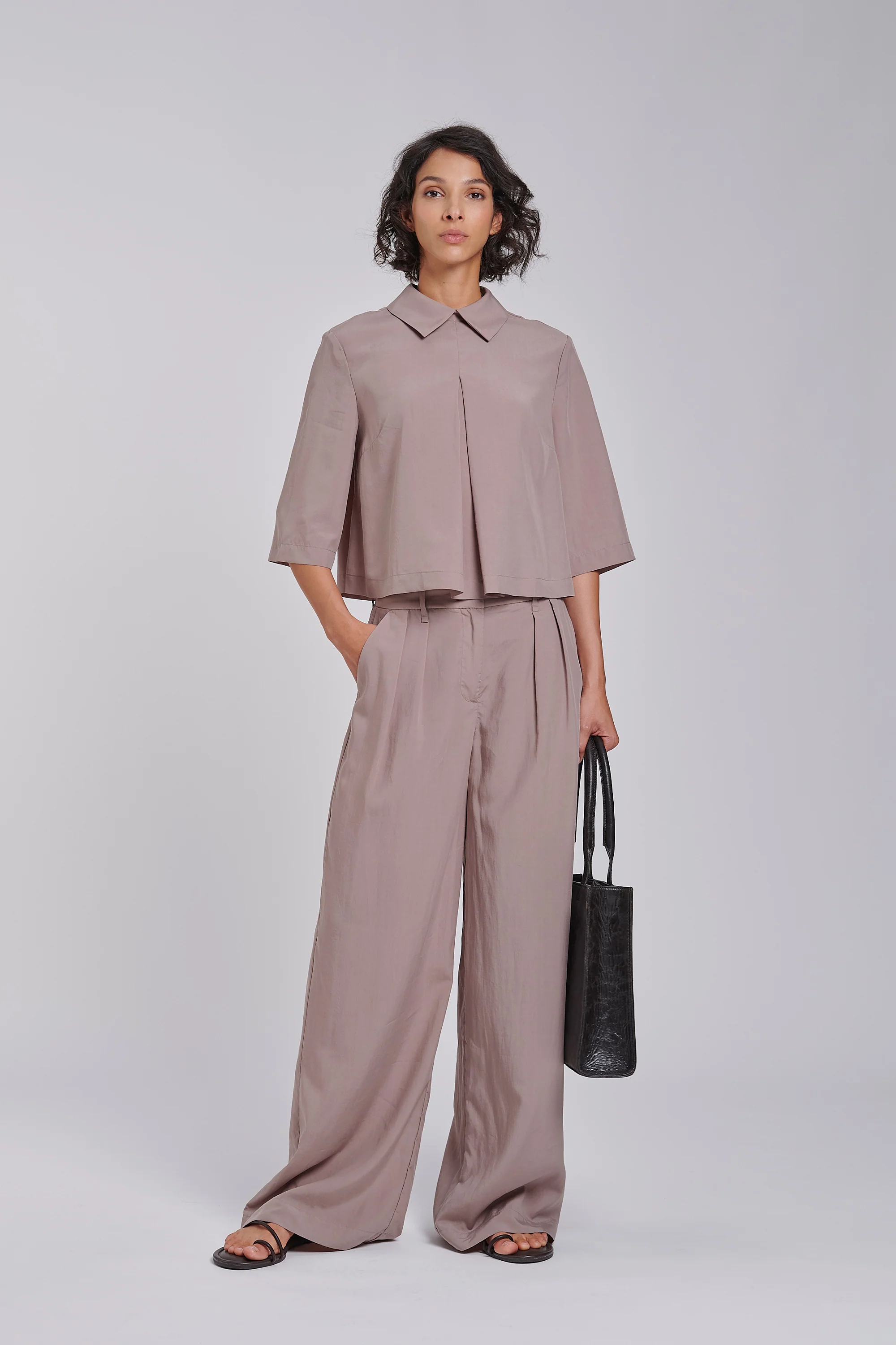 Blusa regular fit in lyocell - Image 3