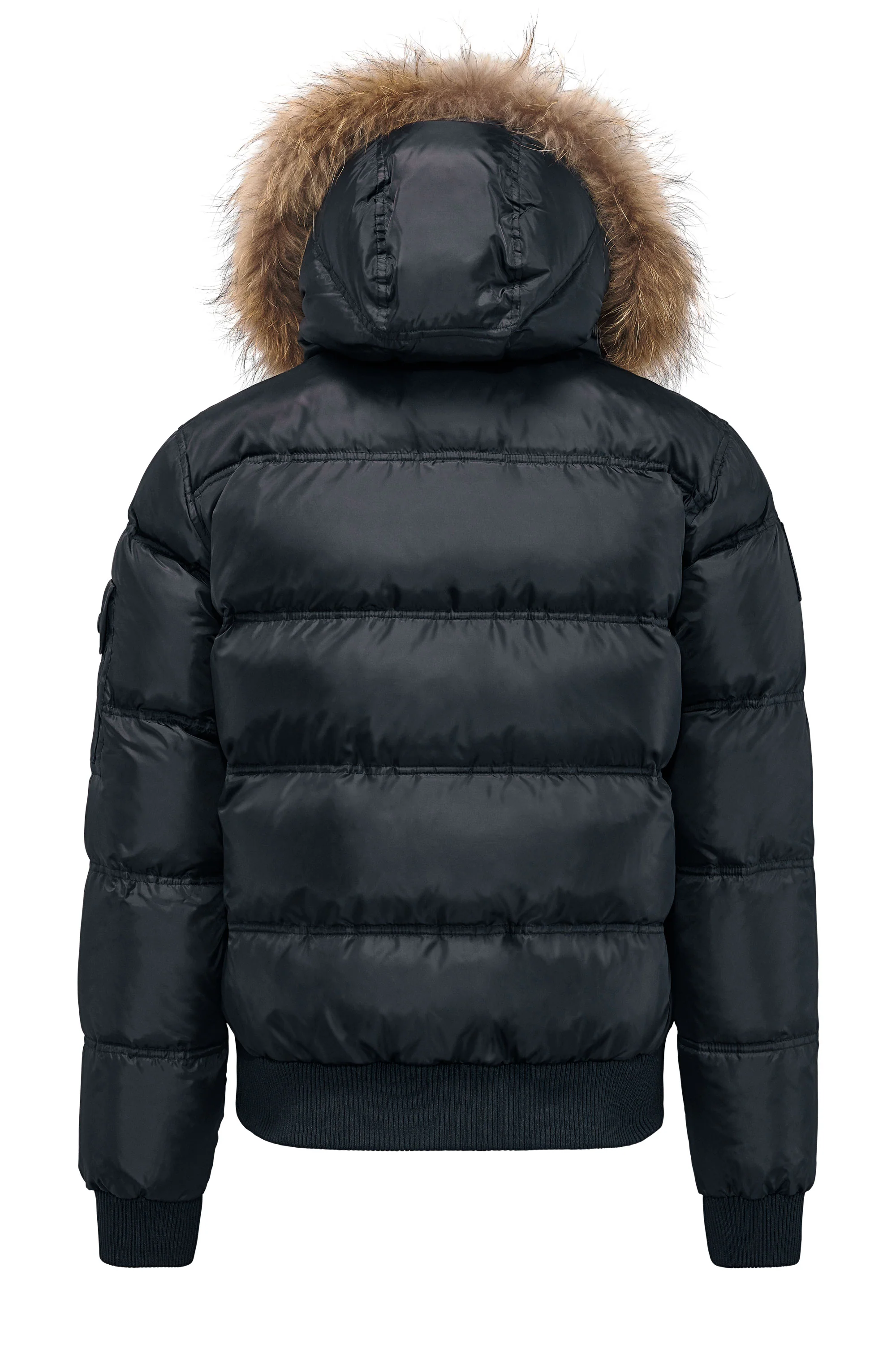 Bomber Imbottito in Piuma con Bordo in Pelliccia Folta - Image 15