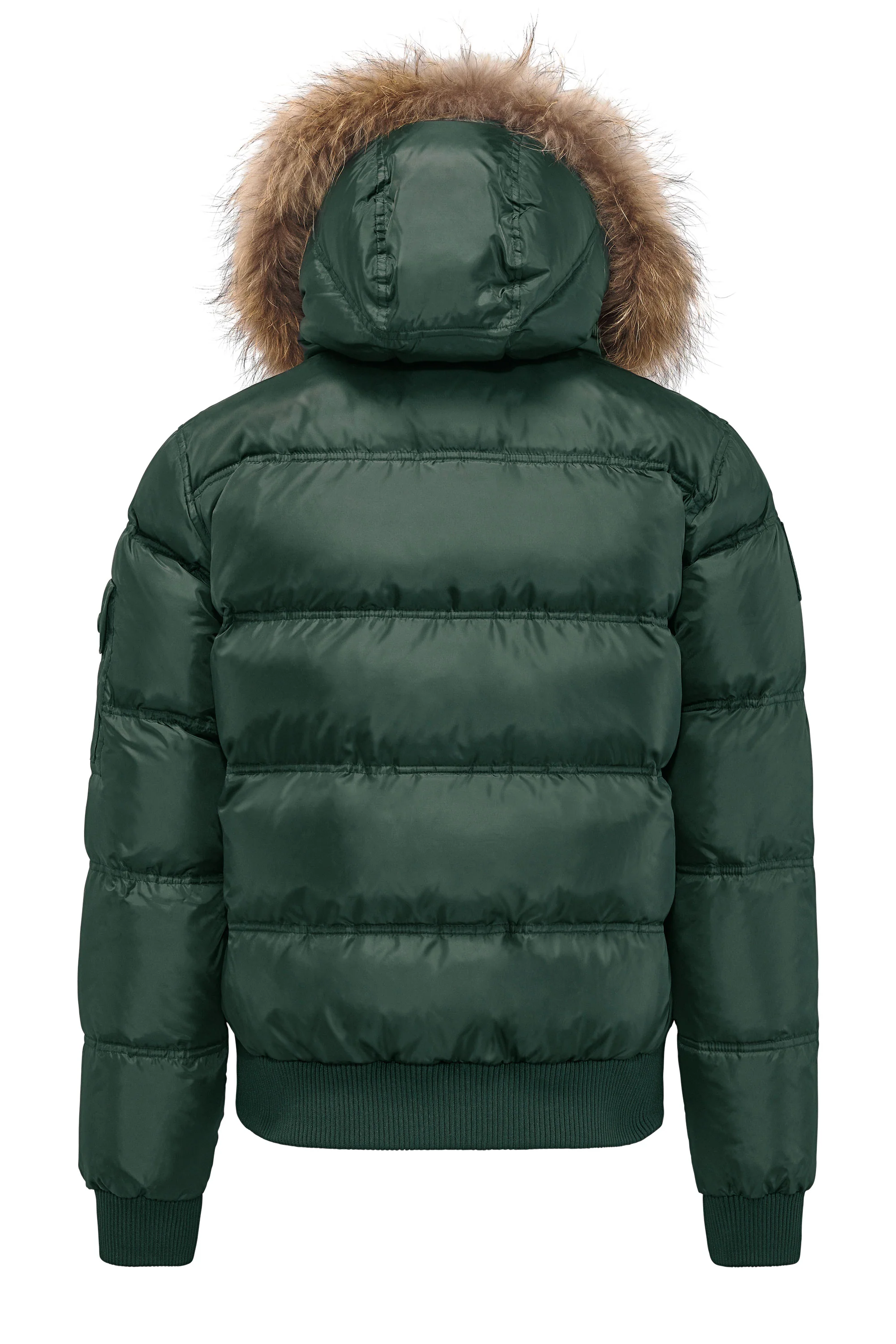 Bomber Imbottito in Piuma con Bordo in Pelliccia Folta - Image 19