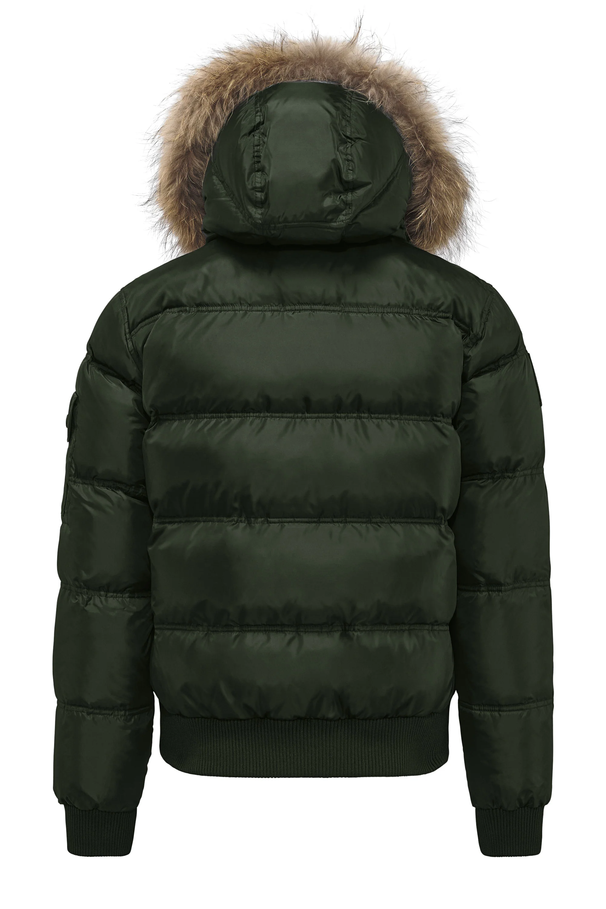 Bomber Imbottito in Piuma con Bordo in Pelliccia Folta - Image 27