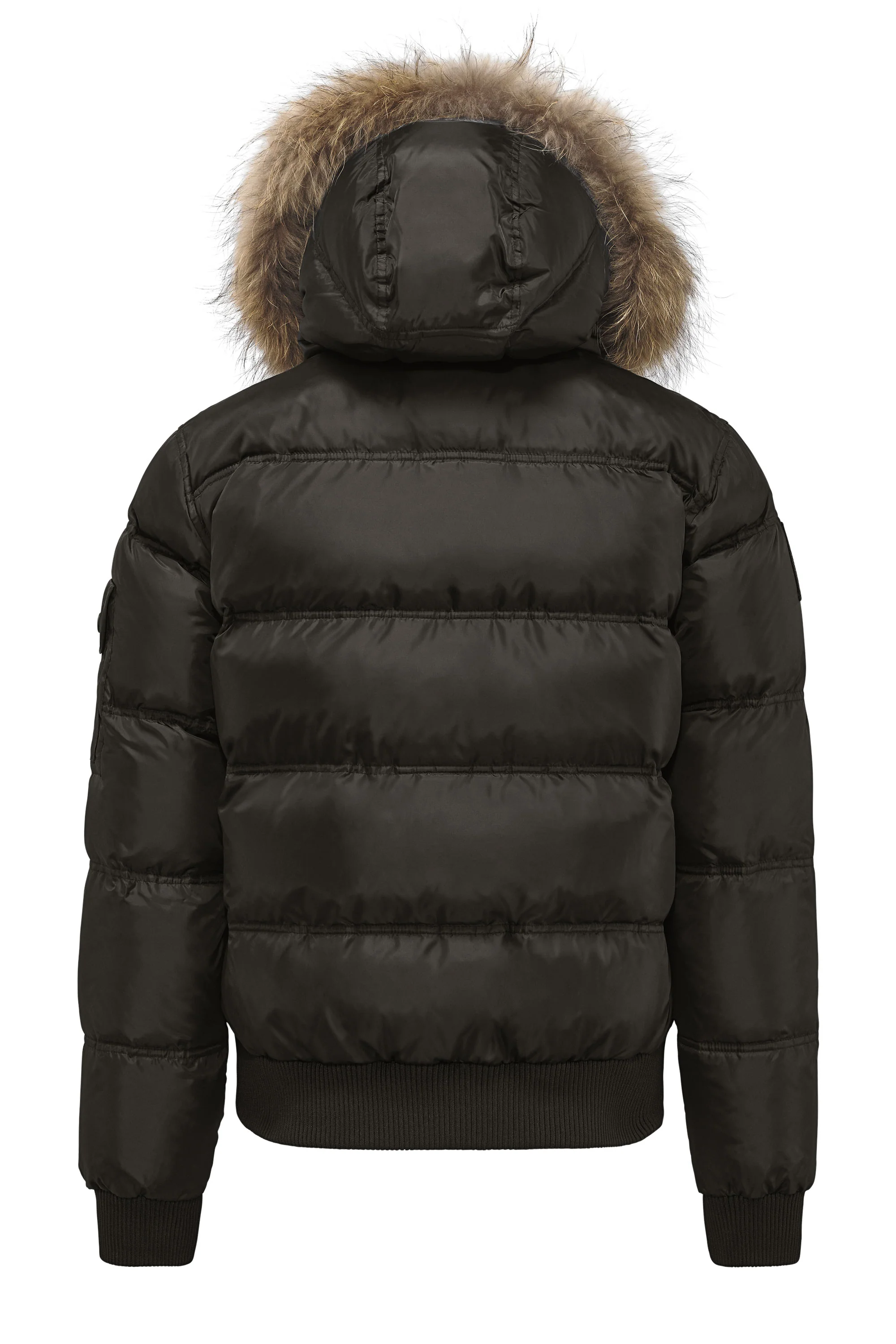 Bomber Imbottito in Piuma con Bordo in Pelliccia Folta - Image 7