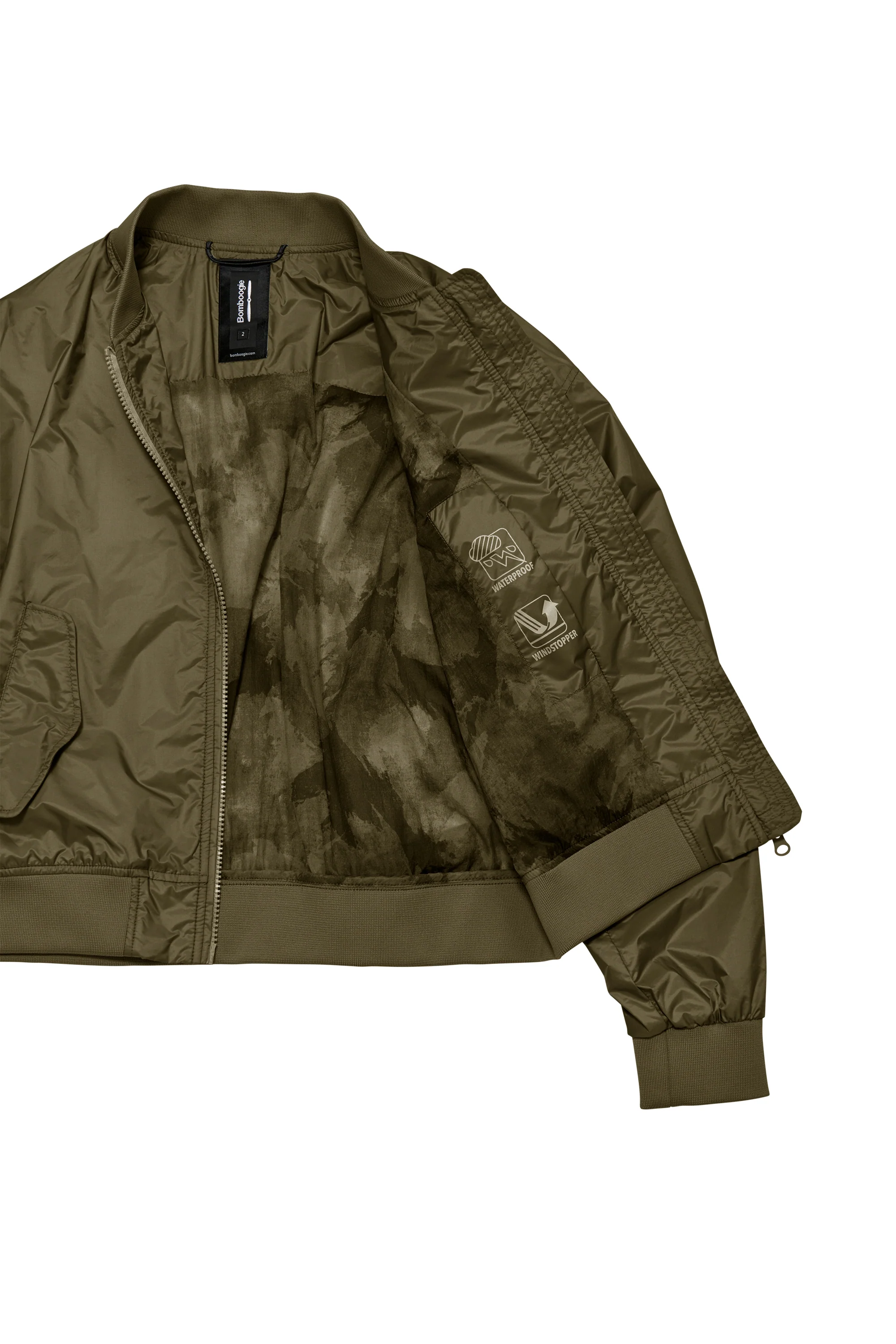 Bomber in Nylon Brillante con Colletto - Image 4