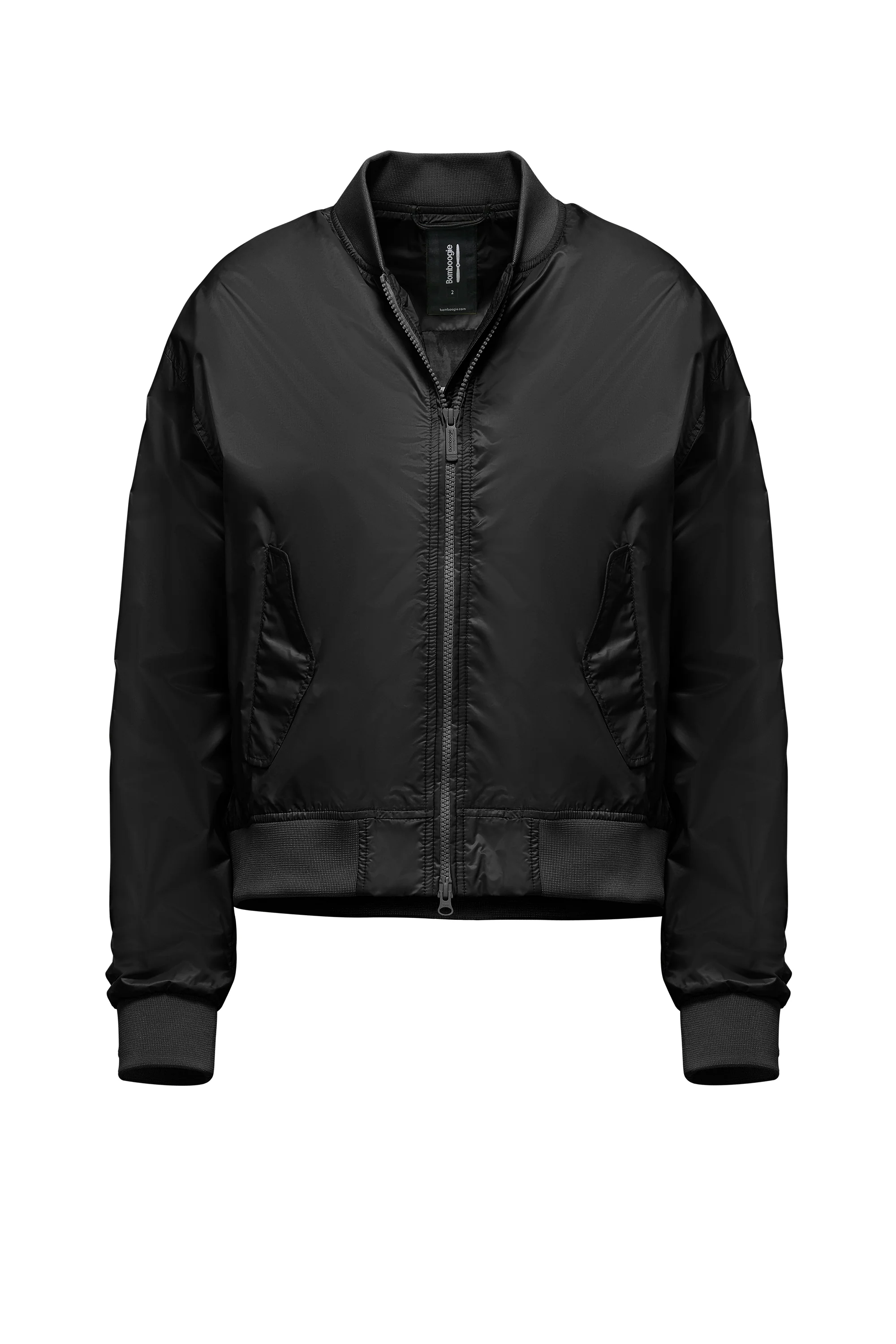 Bomber in Nylon Brillante con Colletto - Image 7