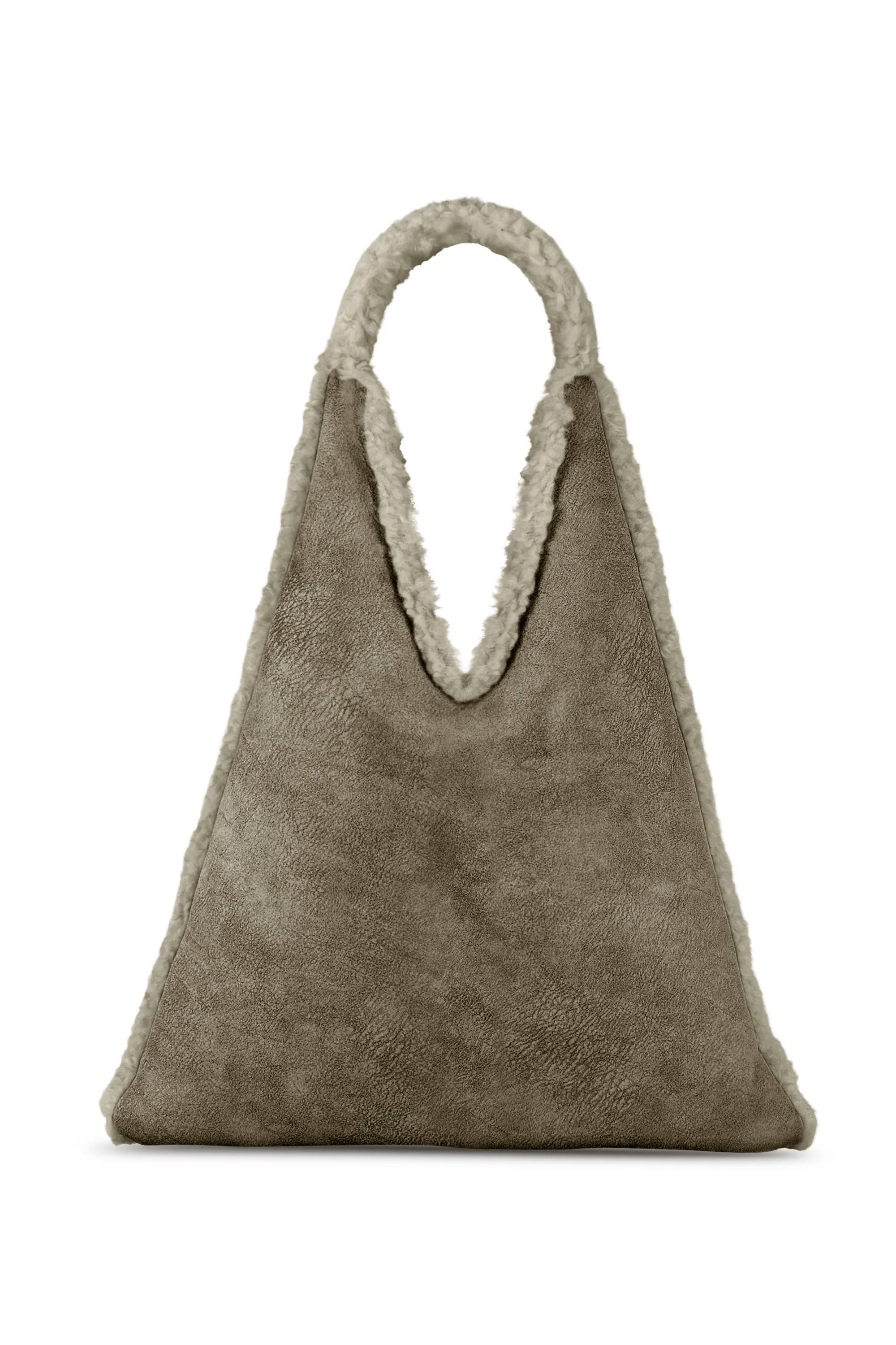 Borsa a trapezio in tessuto scamosciato - Image 17