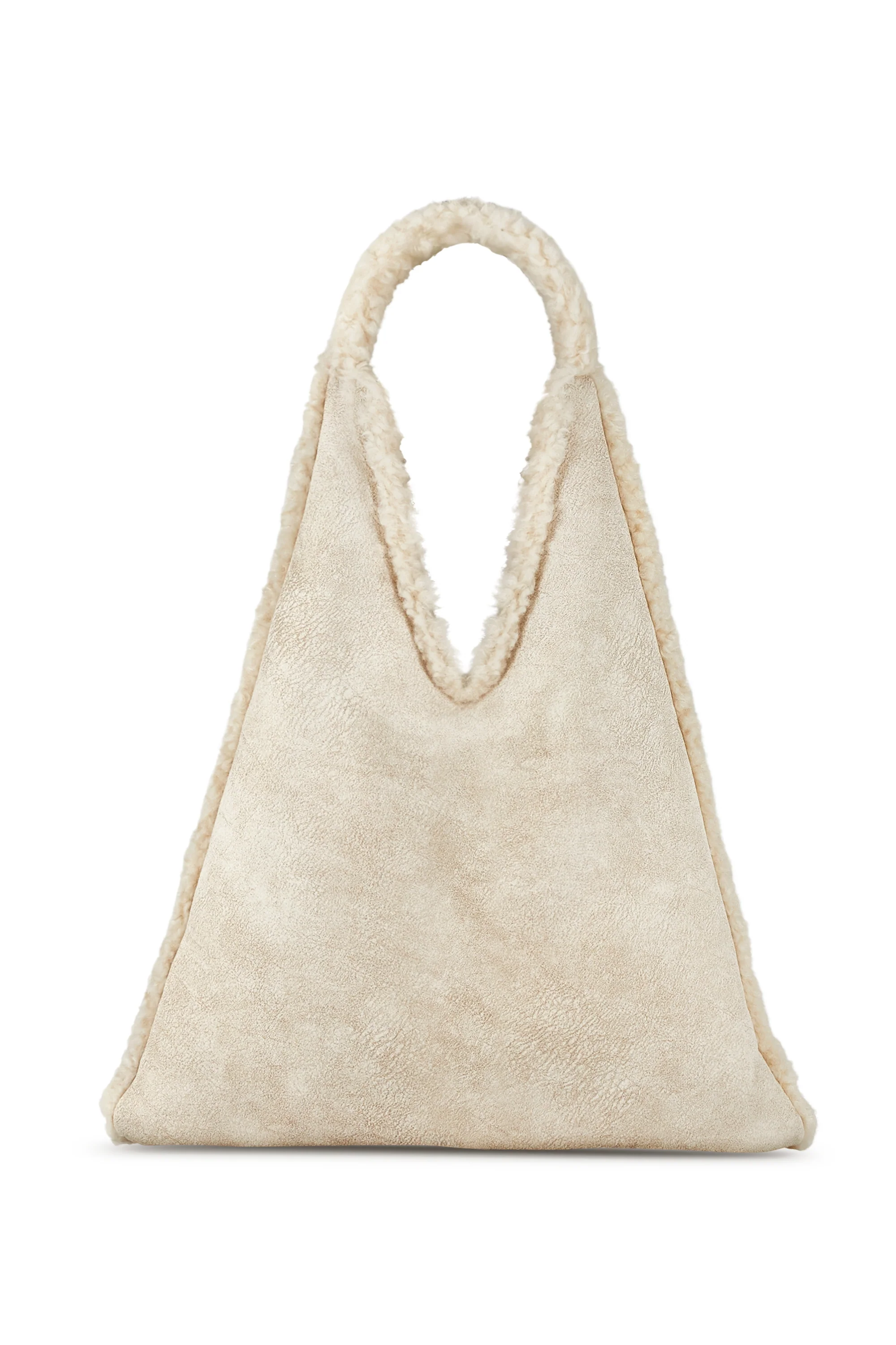 Borsa a trapezio in tessuto scamosciato - Image 9