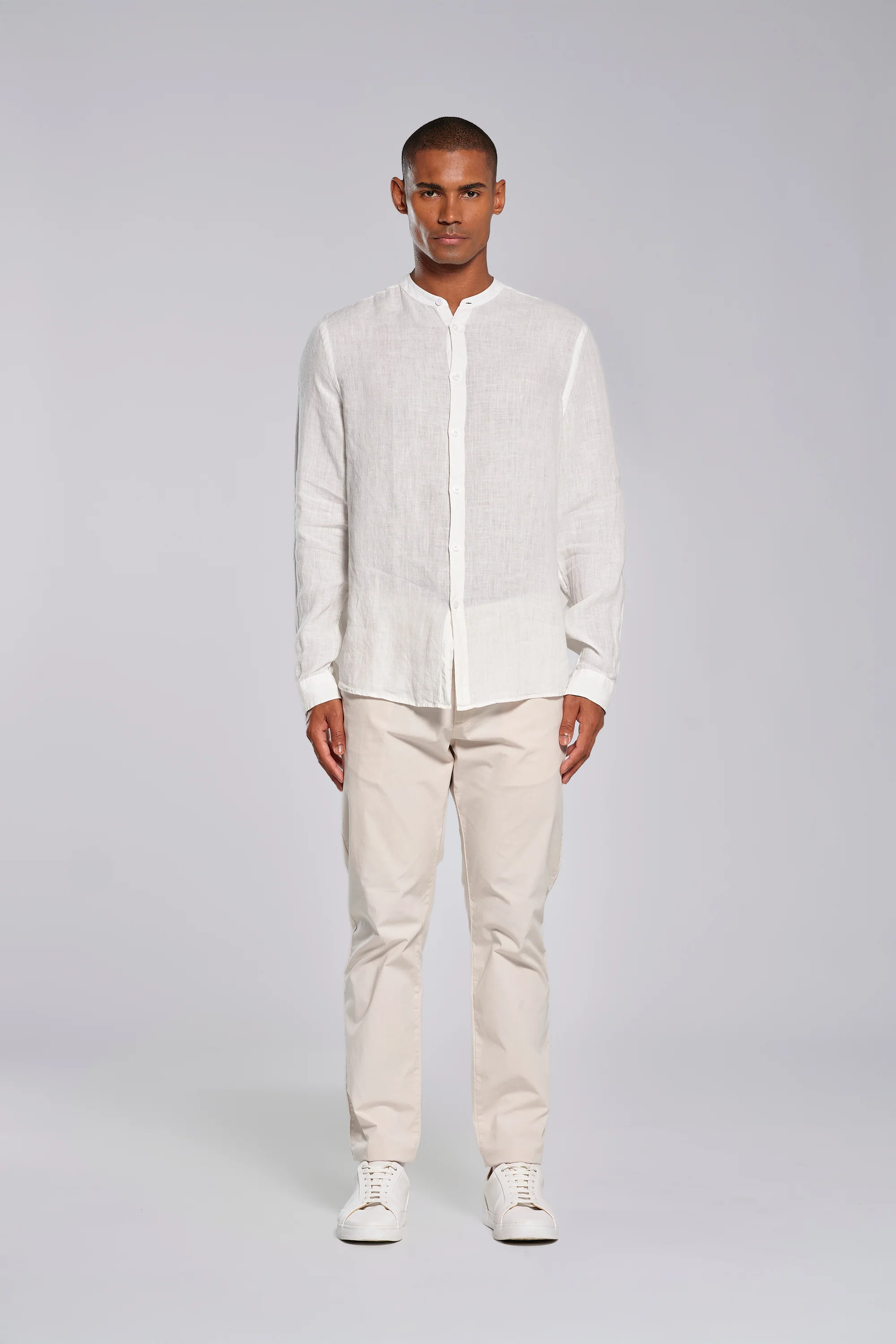 Camicia regular fit in lino fiammato - Image 16