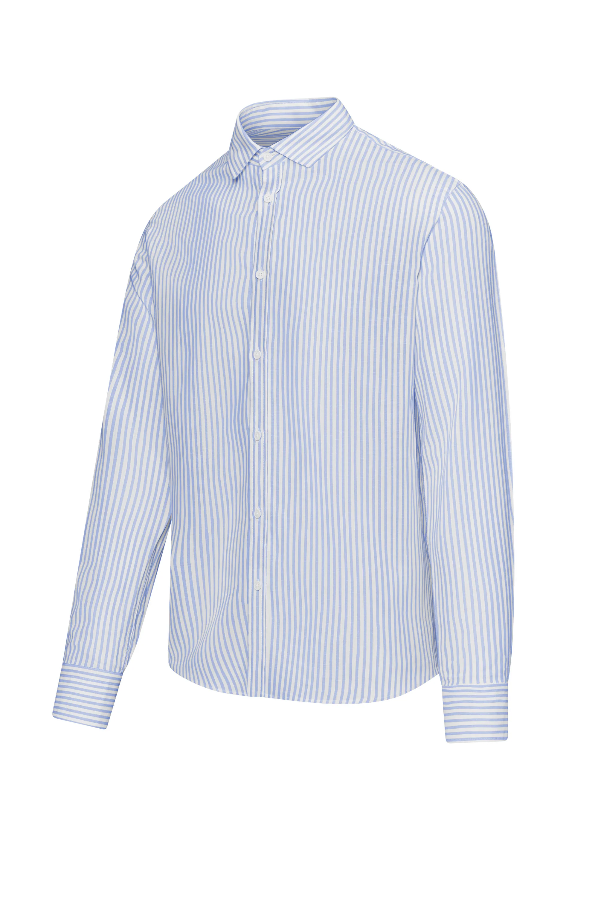 Camicia in Lino/Cotone a righe - Image 8