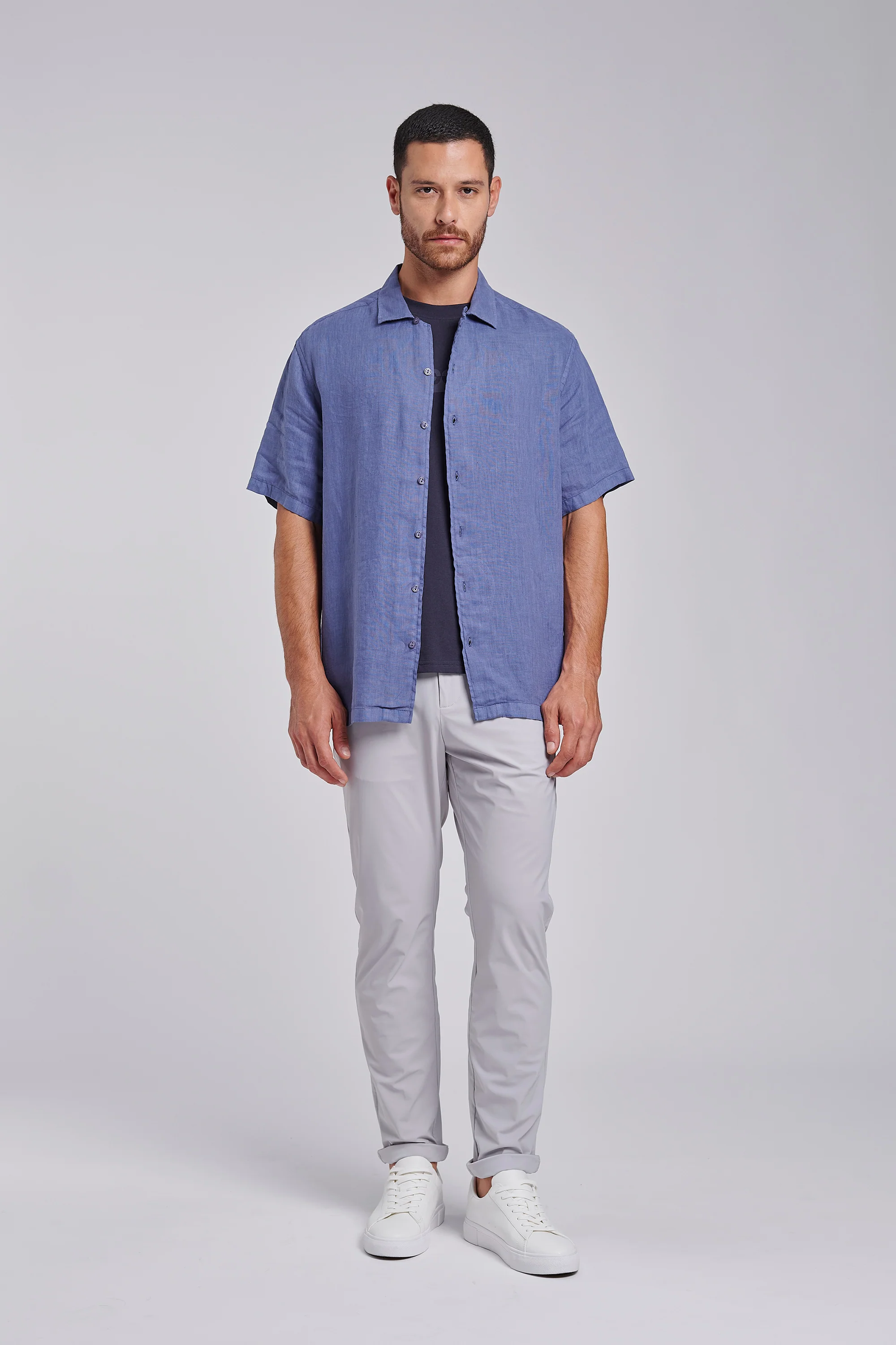 Camicia regular fit in lino - Image 8