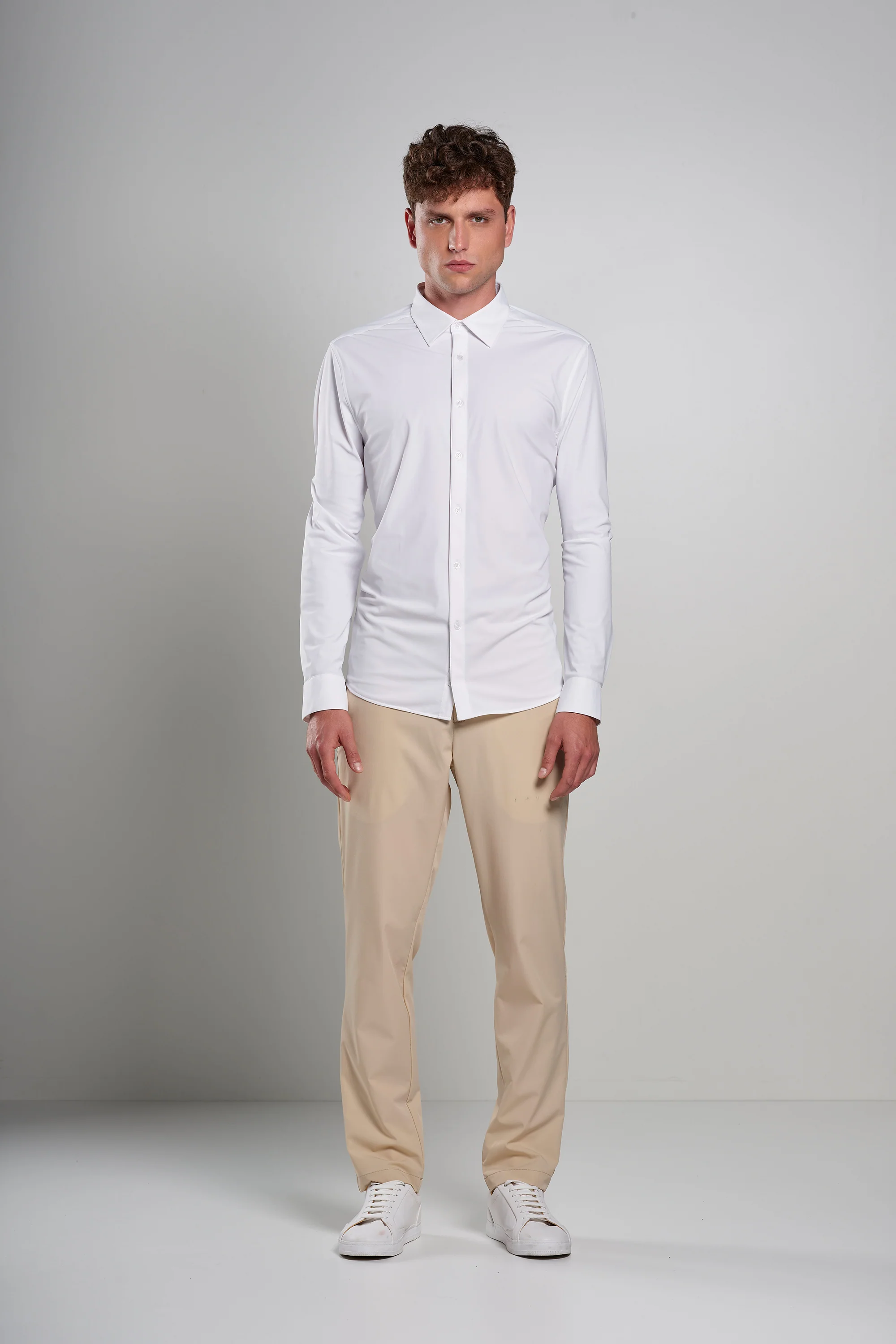 Camicia slim fit in tessuto stretch - Image 11