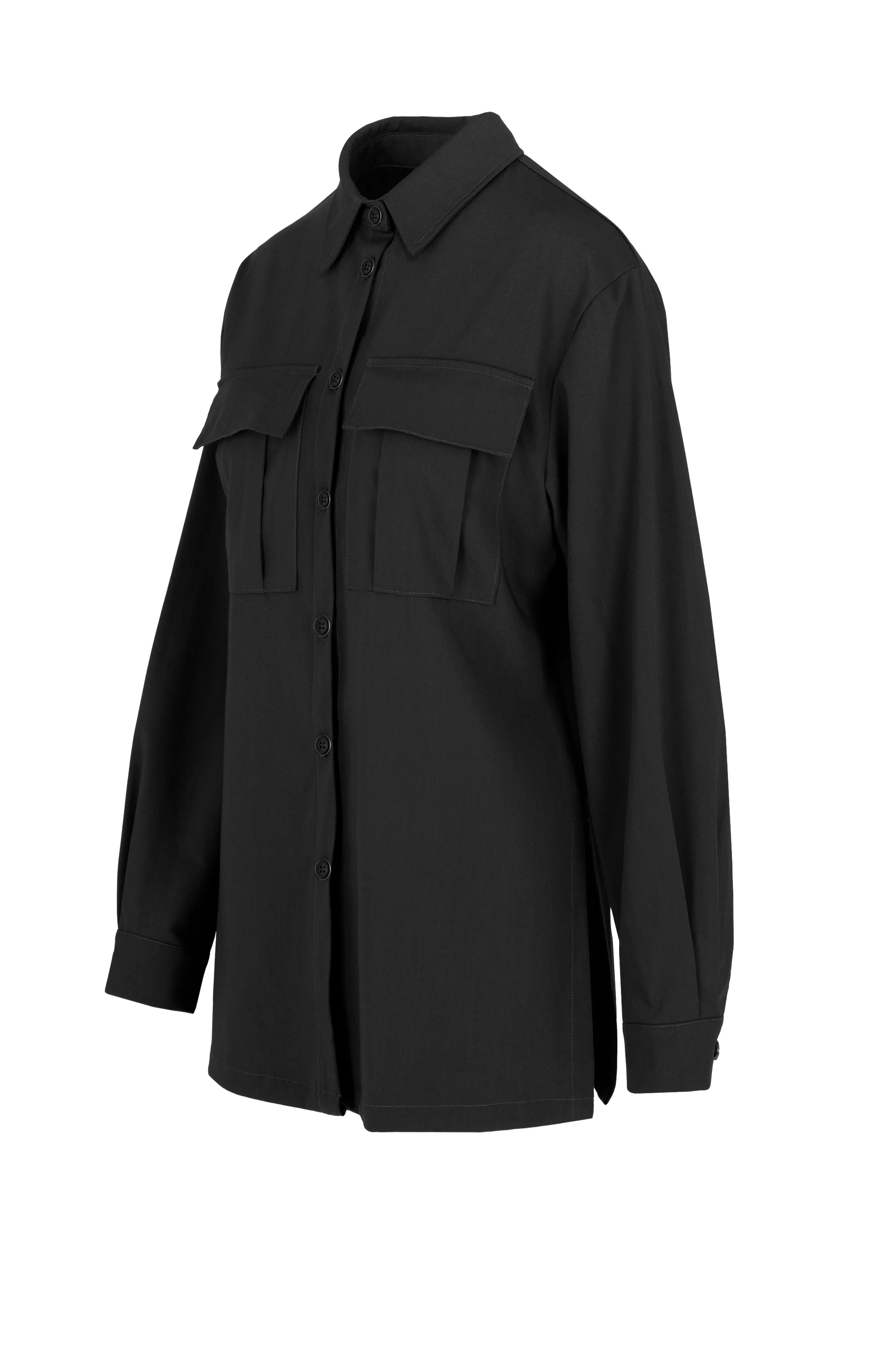 Camicia utility da donna in misto lana leggera stile overshirt - Image 10