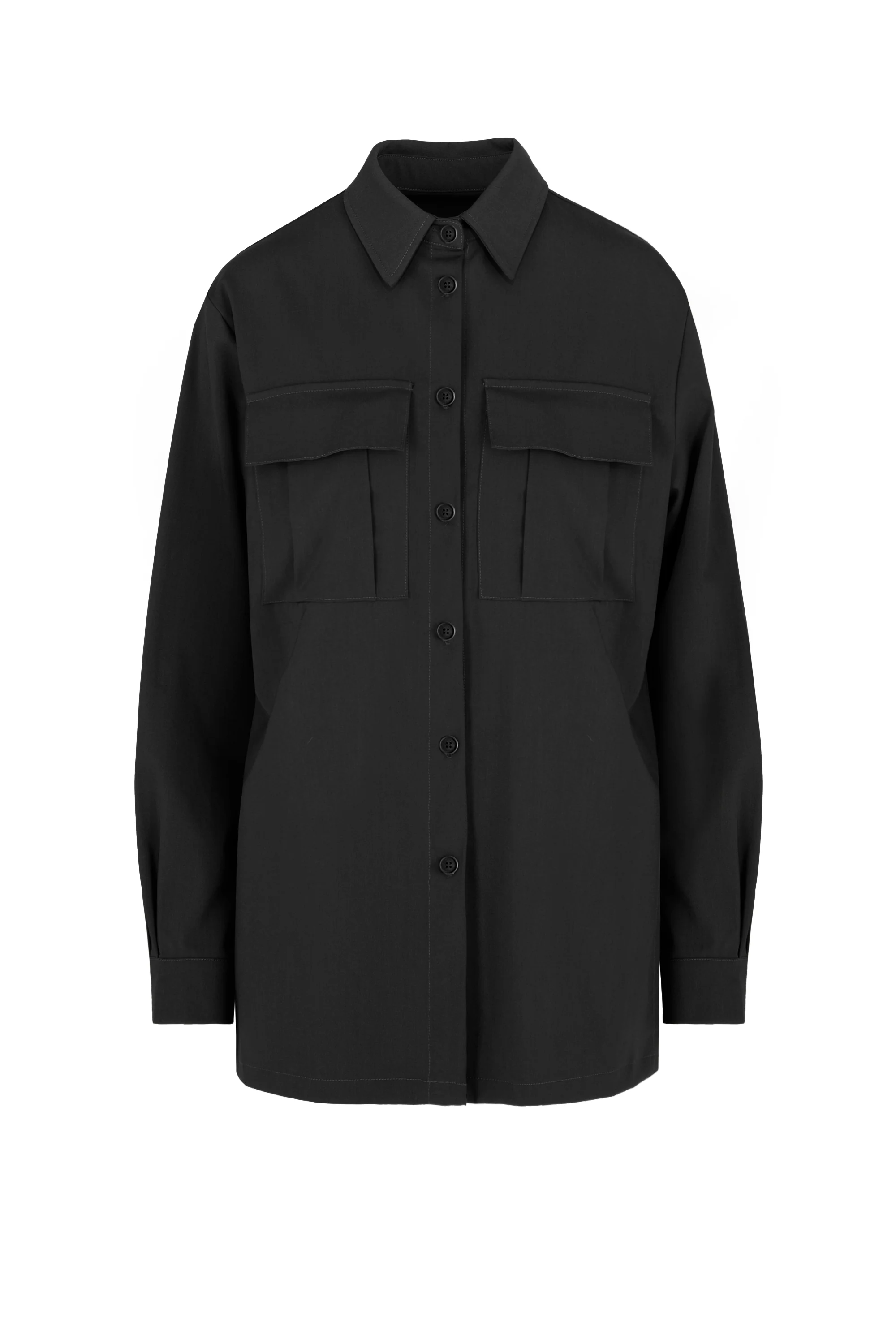Camicia utility da donna in misto lana leggera stile overshirt - Image 9