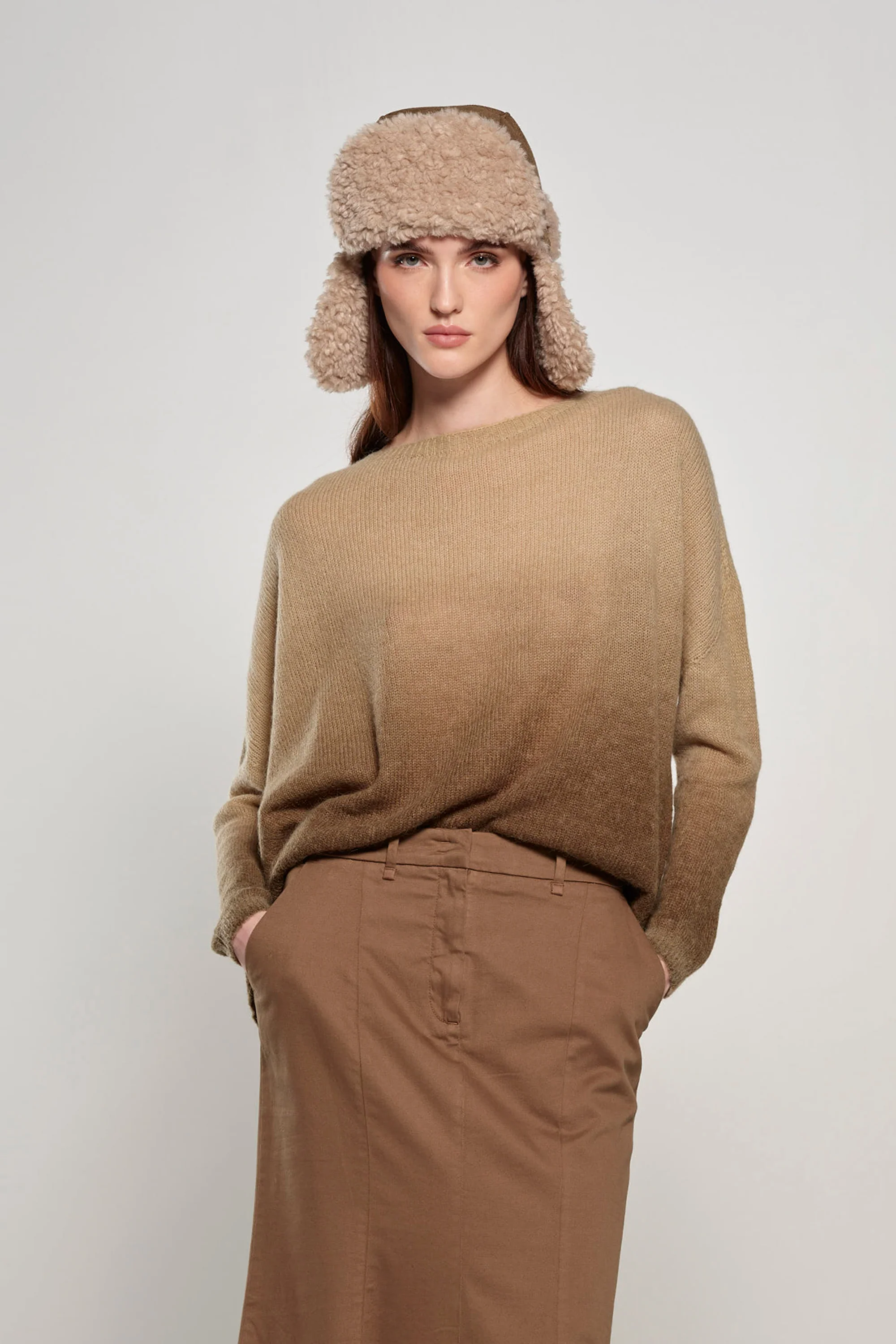 Cappello aviatore effetto shearling - Image 4