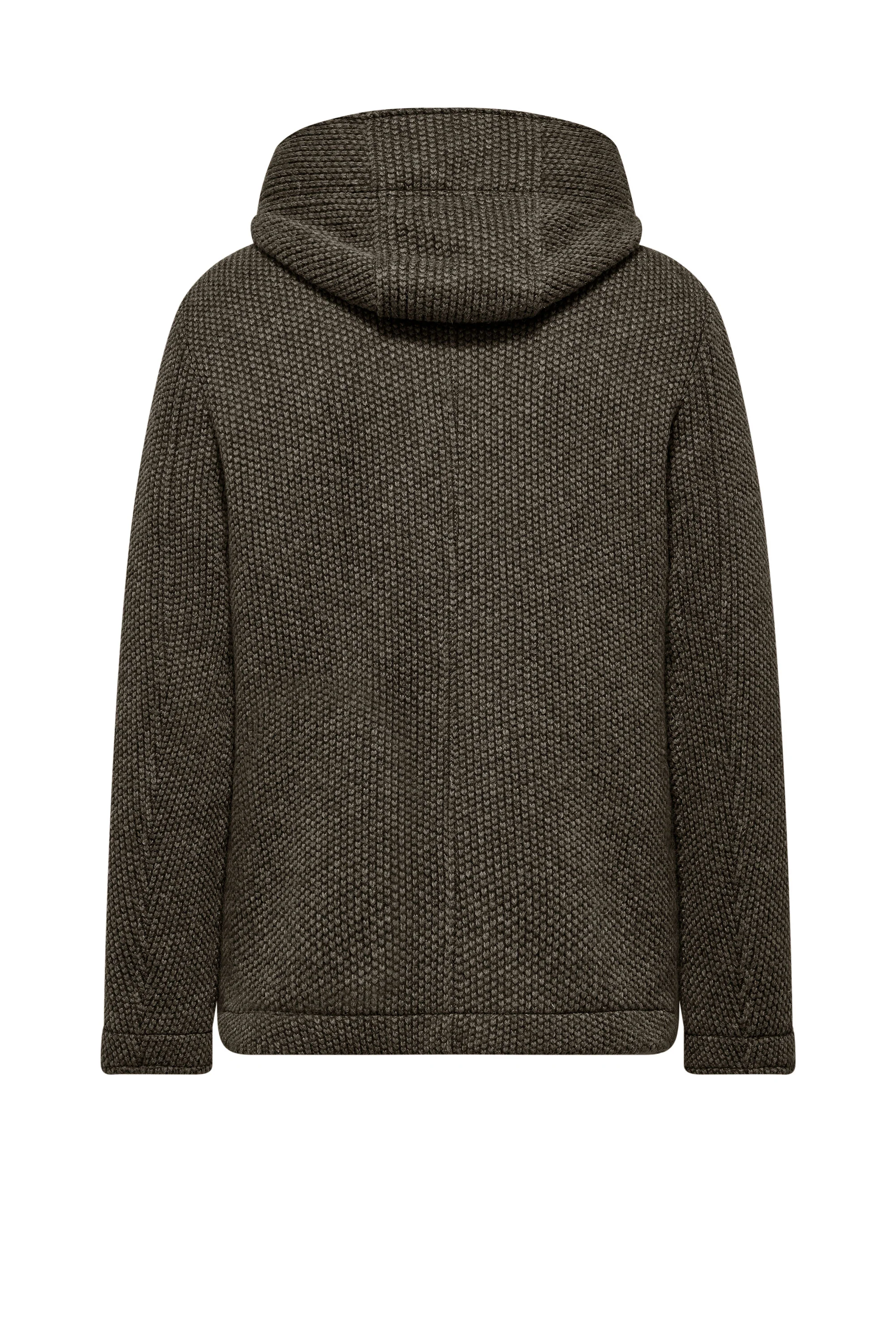 Cappotto corto doppiopetto in lana cotta con cappuccio - Image 11