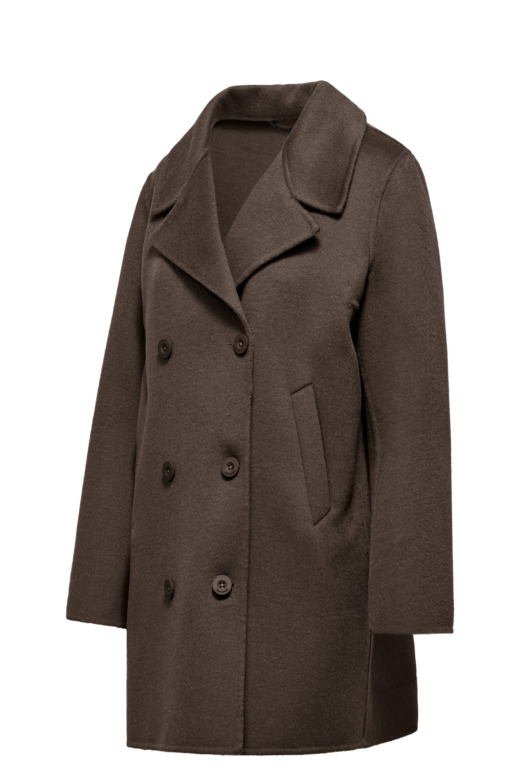 Cappotto da donna doppiopetto in lana double face - Image 7