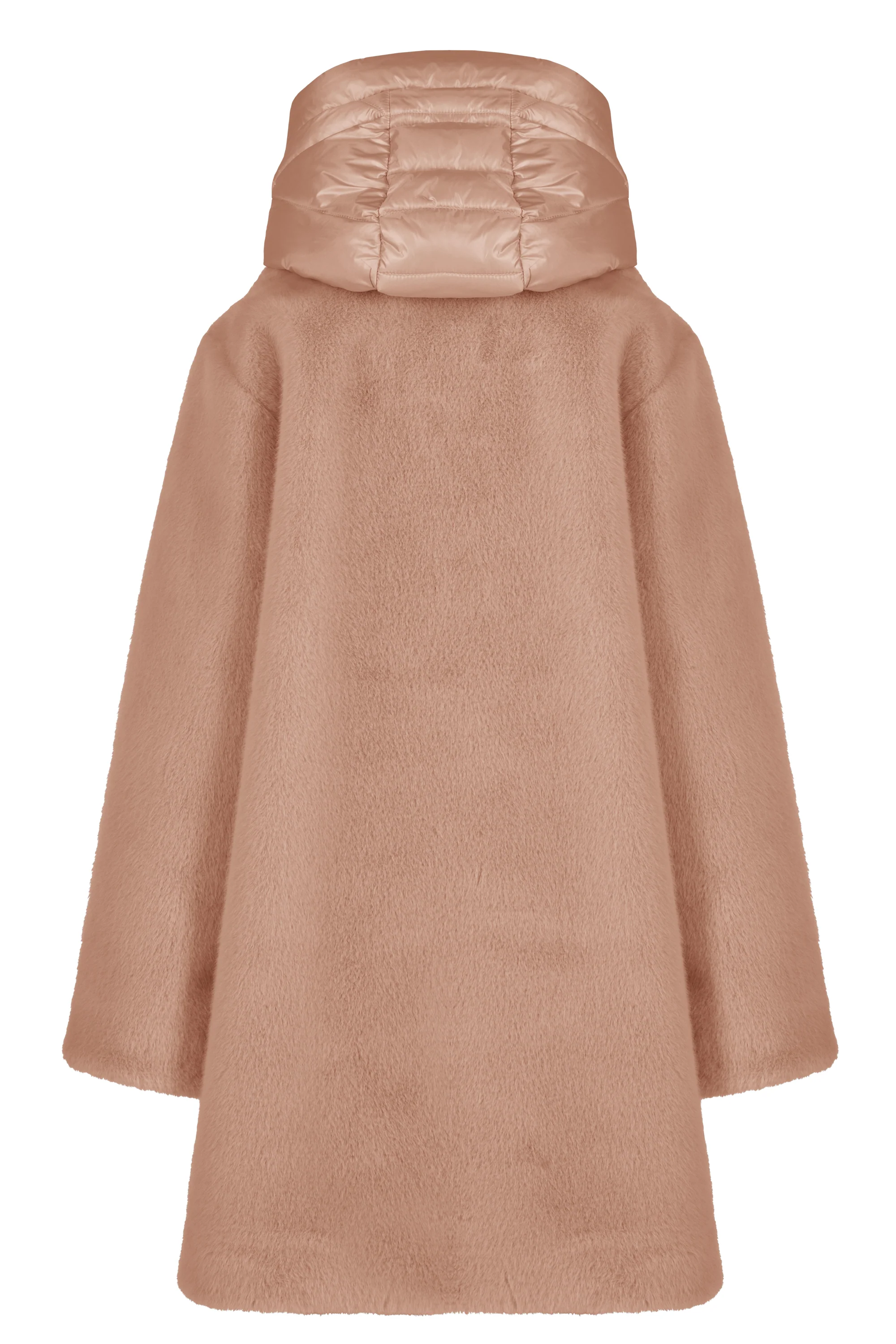 Cappotto lungo da bambina in pelliccetta sintetica con cappuccio staccabile water resistant - Image 15