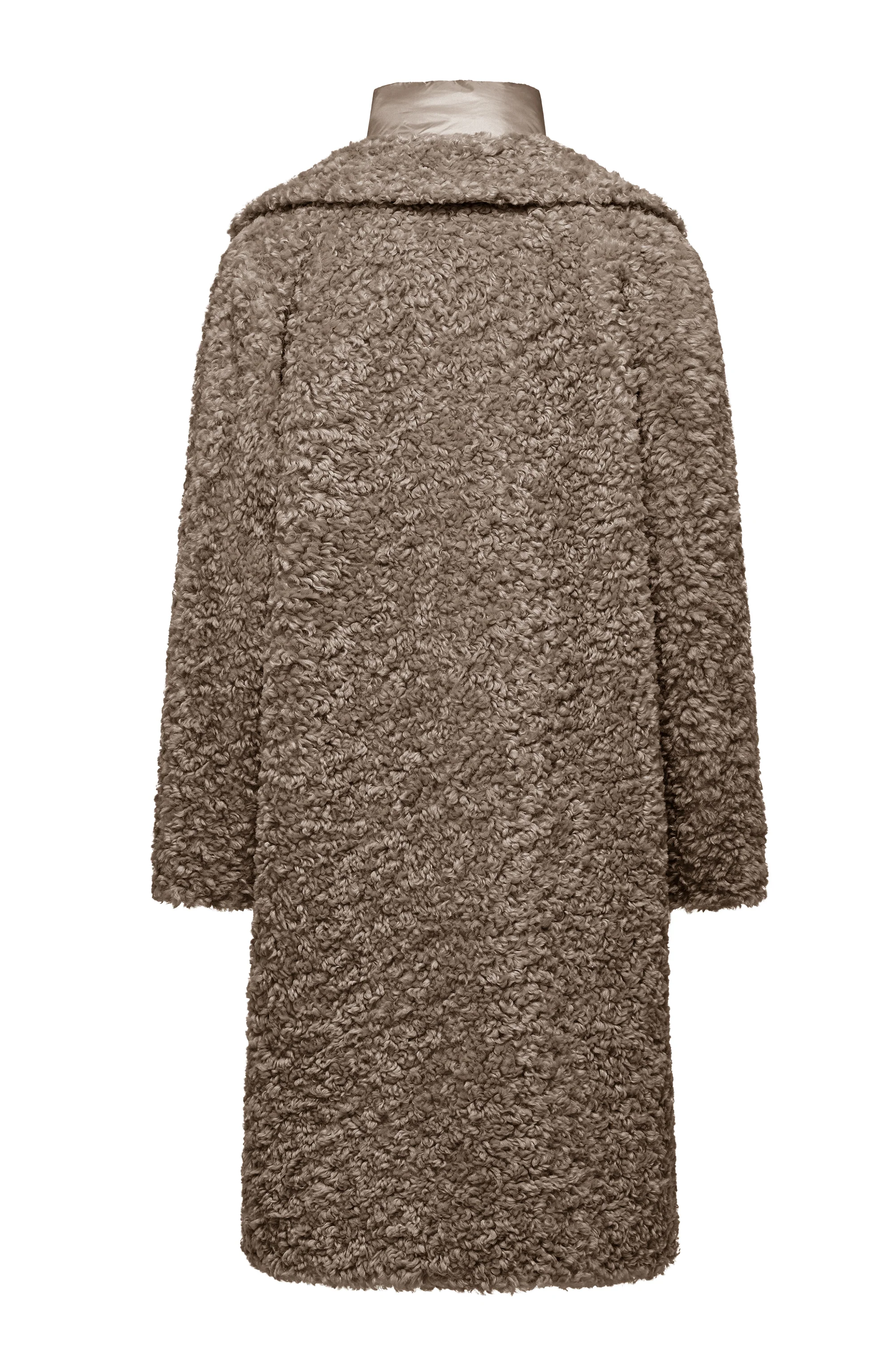 Cappotto lungo da donna in eco pelliccia con revers - Image 18