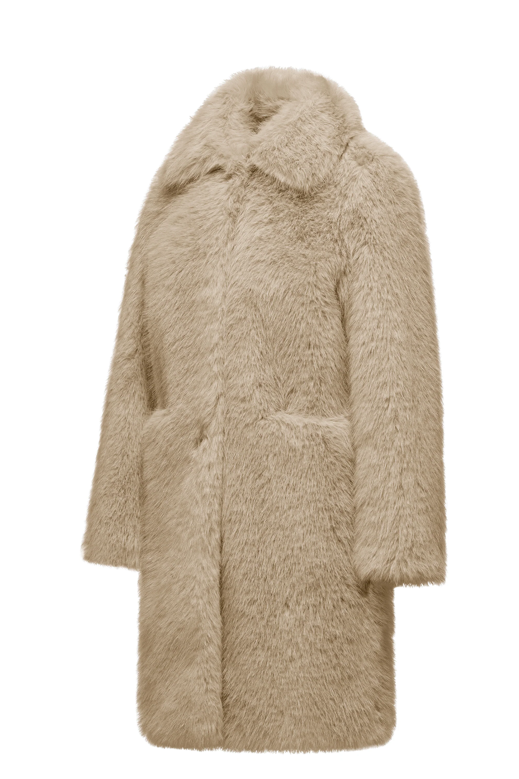 Cappotto lungo in pelliccetta sintetica pelo lungo - Image 12