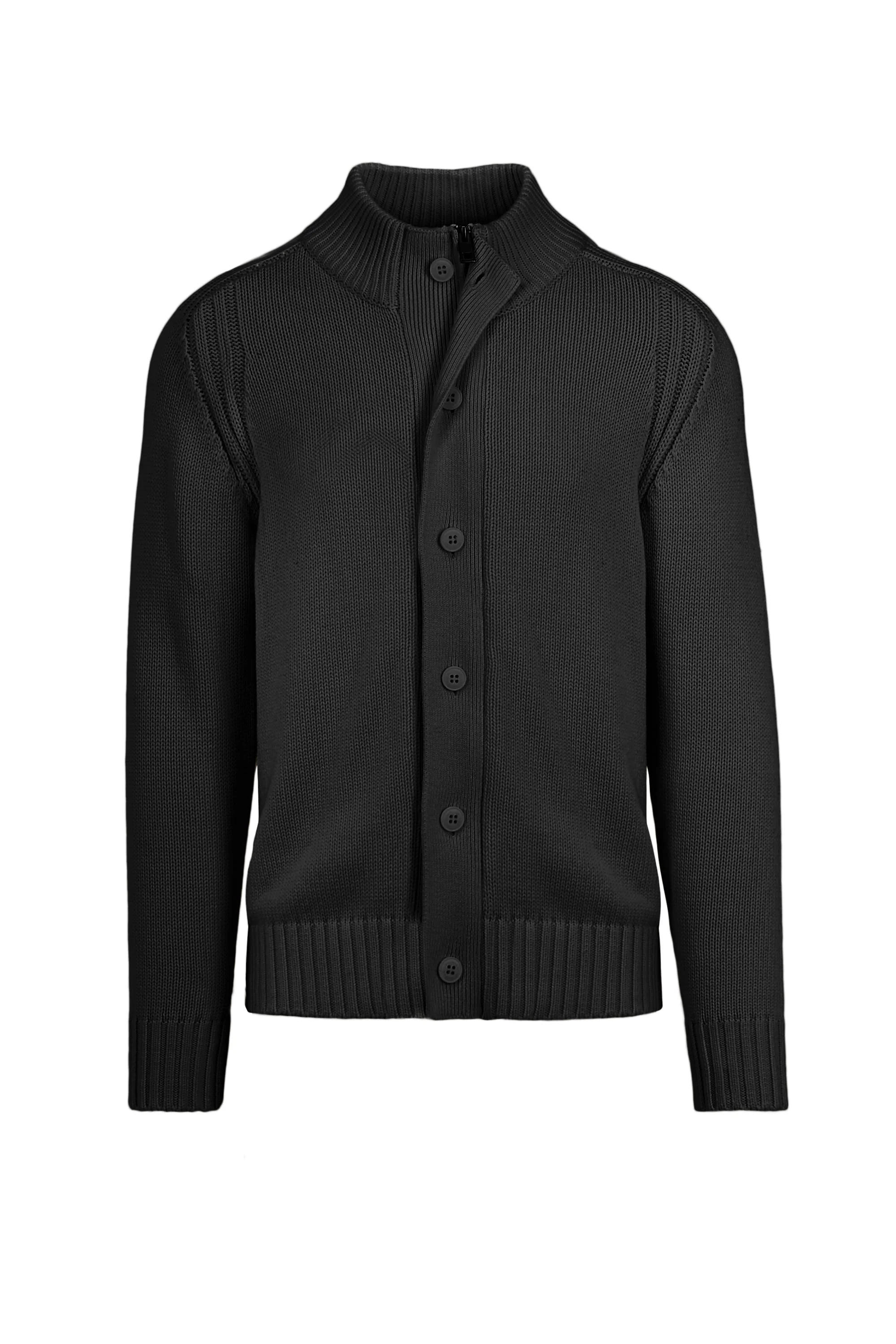 Cardigan con bottoni in maglia rasata - Image 13