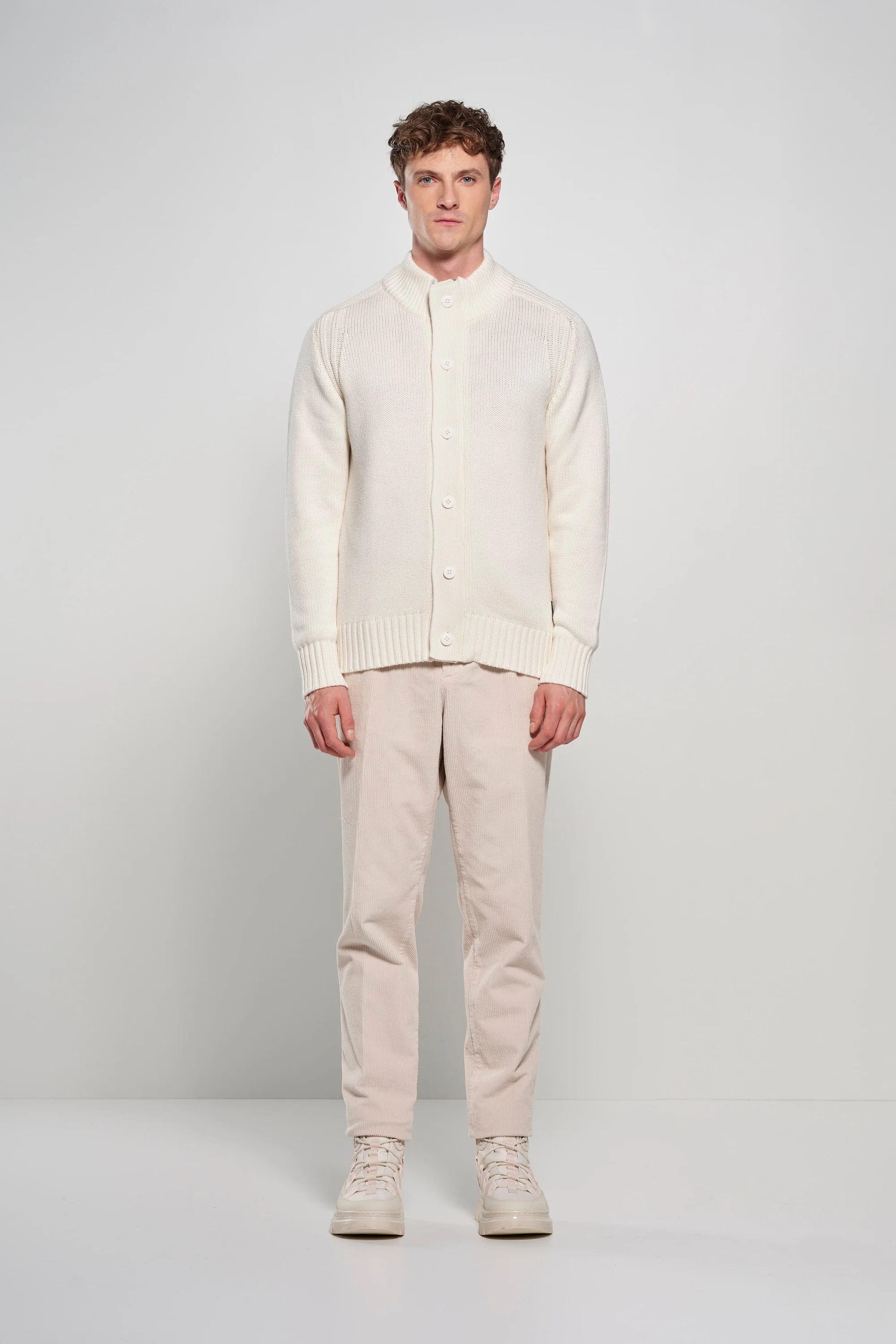 Cardigan con bottoni in maglia rasata - Image 6