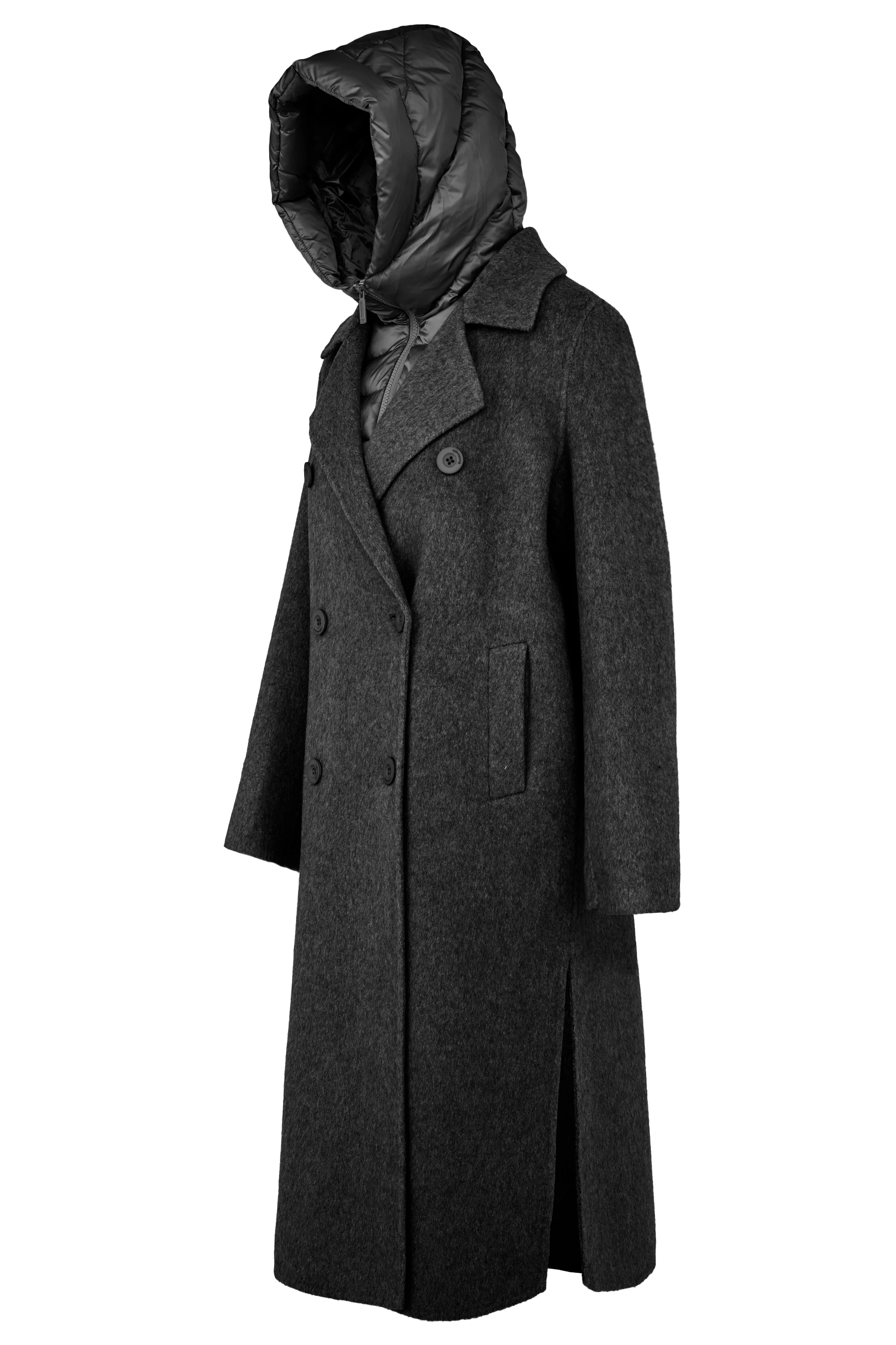 Copenaghen coat - Cappotto in lana e nylon - Image 2