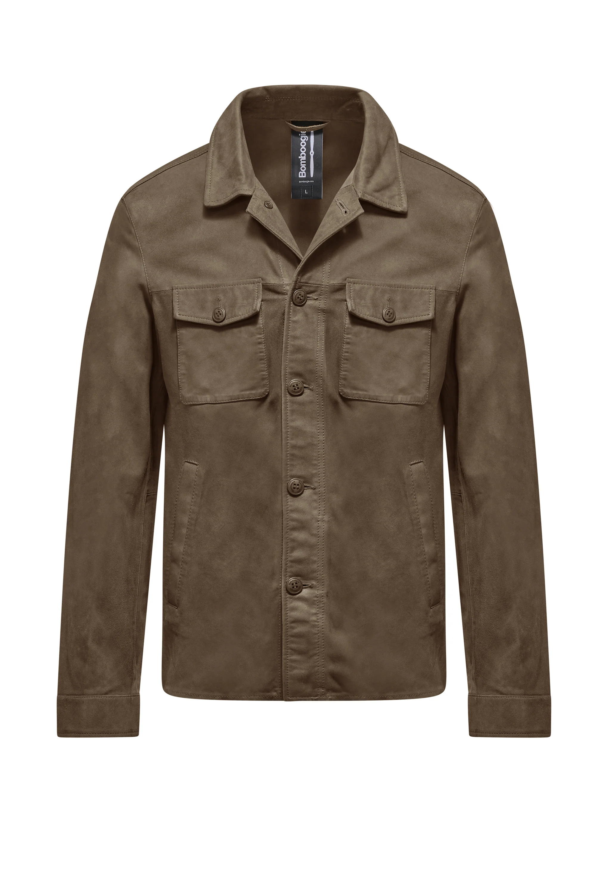 Giacca-camicia in pelle Wed - Image 13