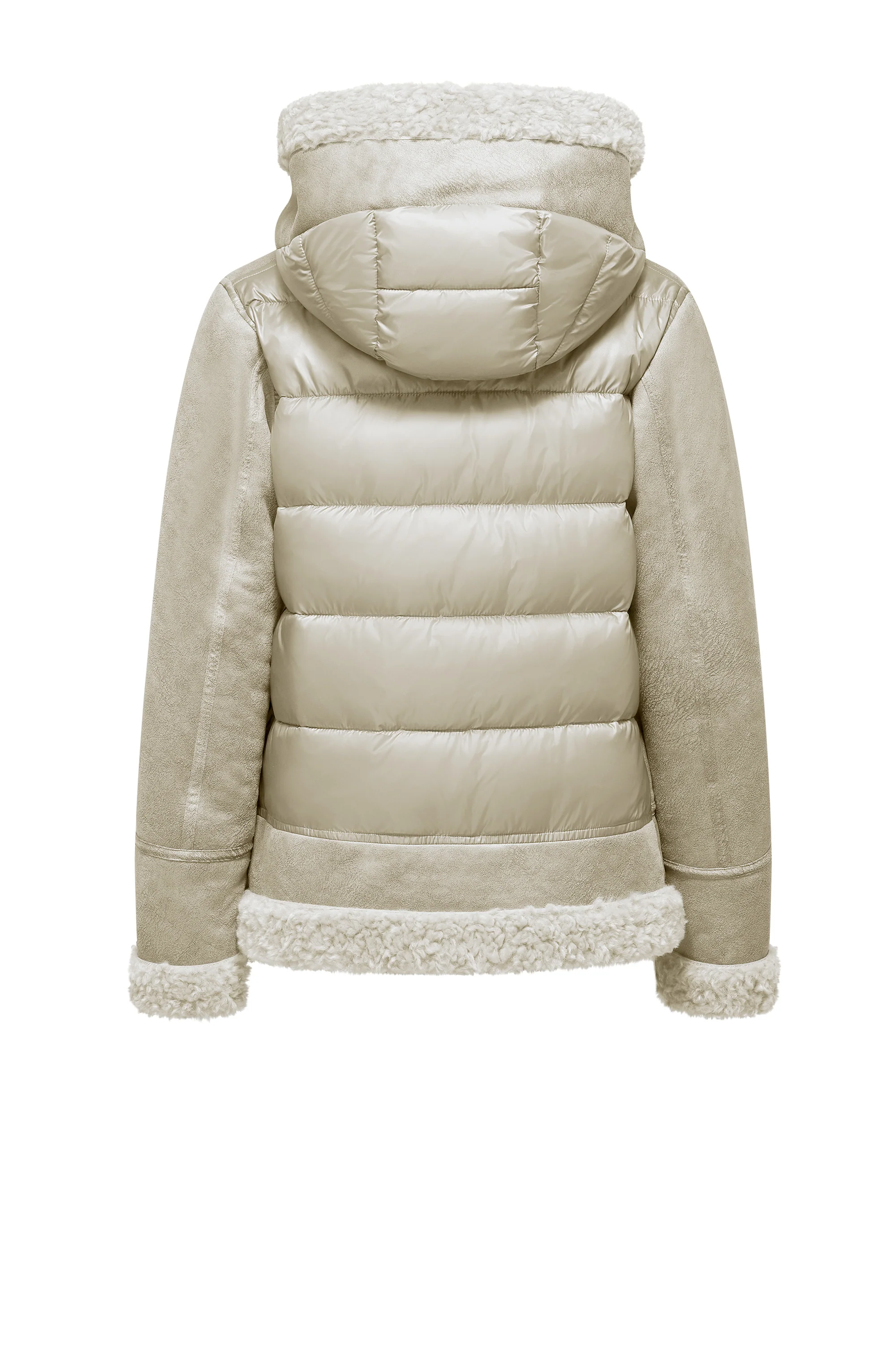 Giacca con cappuccio effetto shearling - Image 13