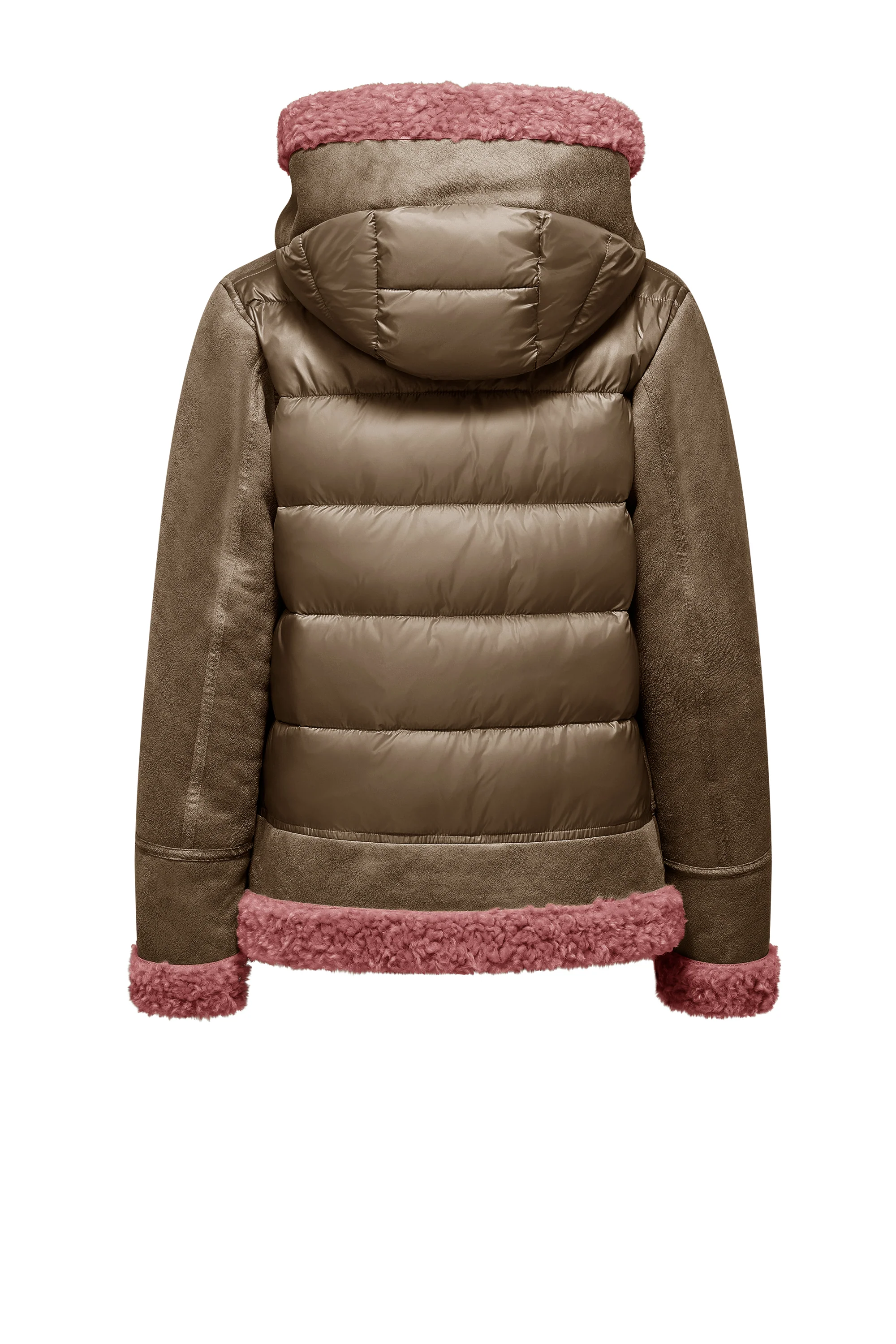 Giacca con cappuccio effetto shearling - Image 18