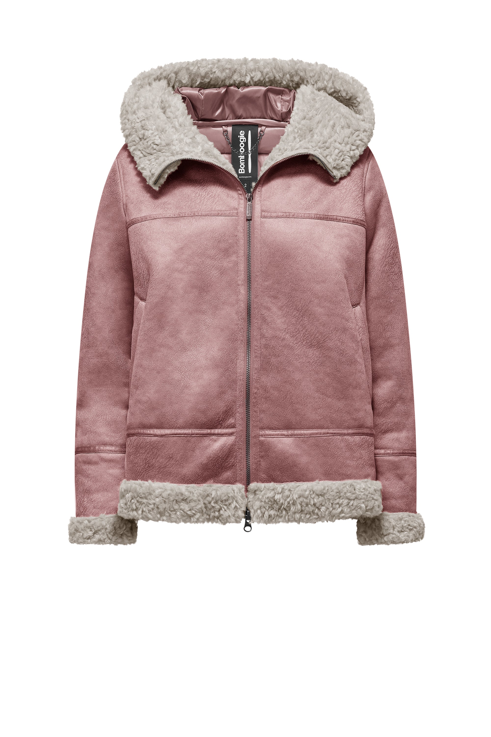 Giacca con cappuccio effetto shearling - Image 26
