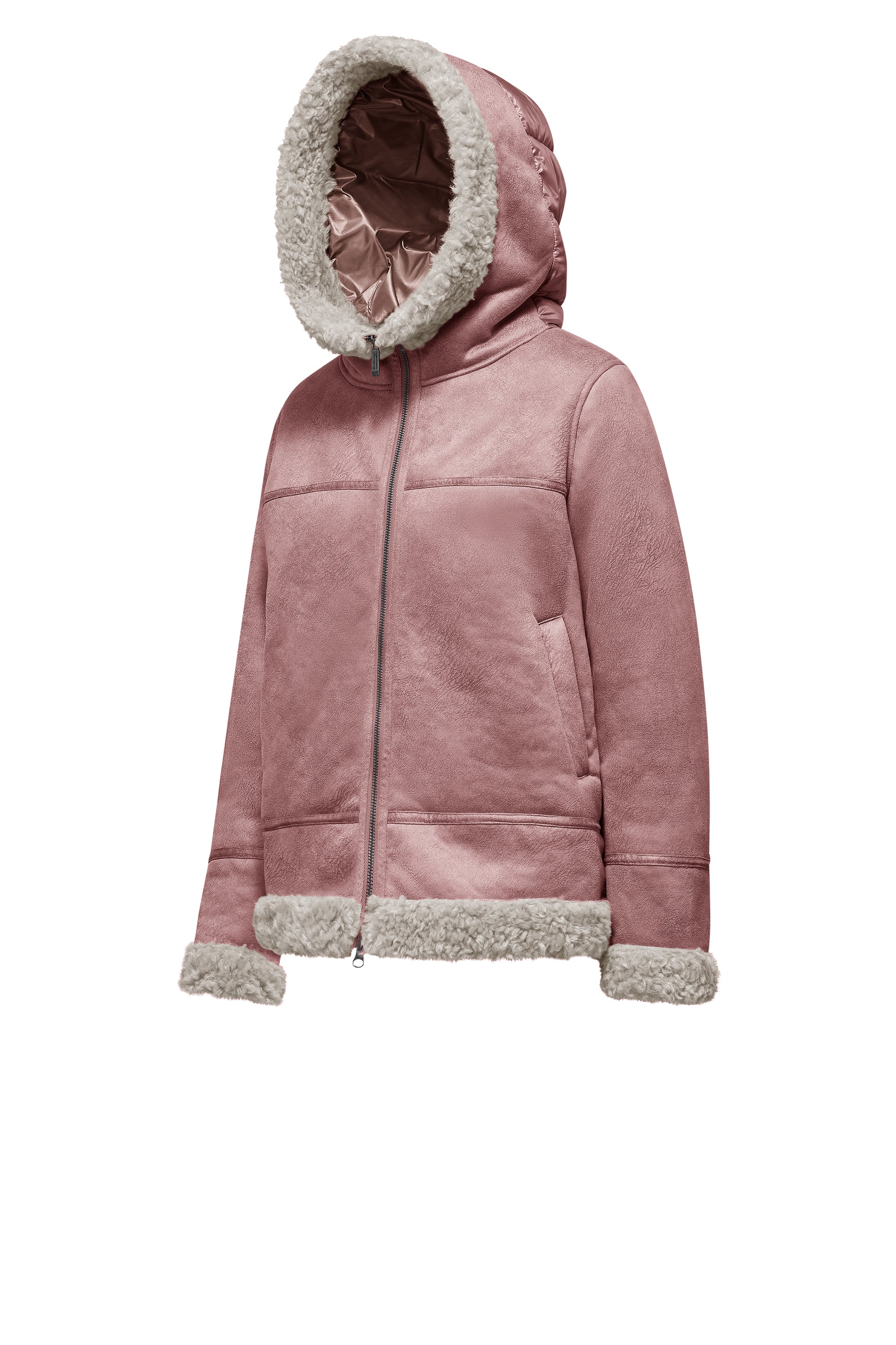 Giacca con cappuccio effetto shearling - Image 27