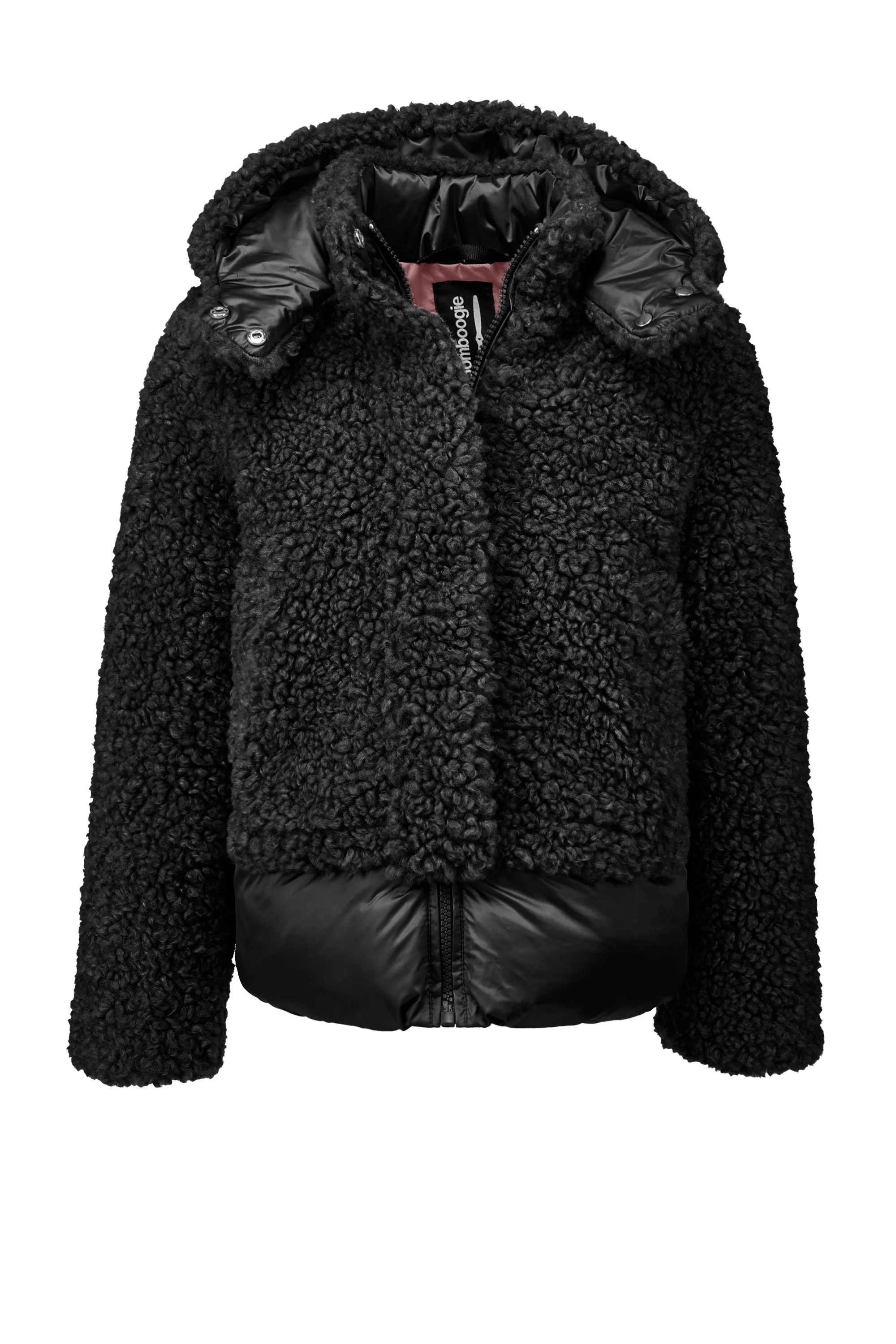 Giacca da bambina in ecopelliccia e nylon imbottito