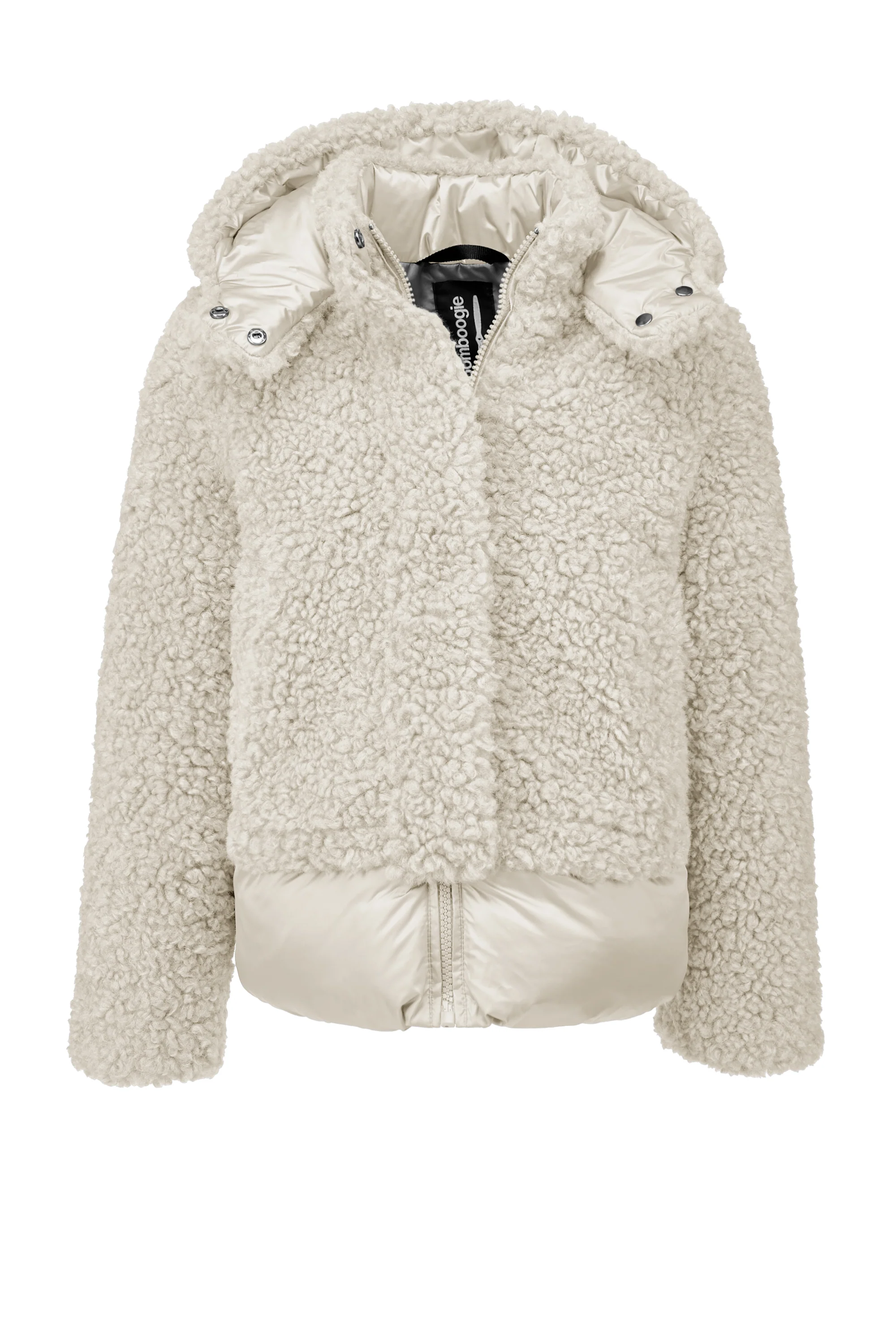 Giacca da bambina in ecopelliccia e nylon imbottito - Image 5