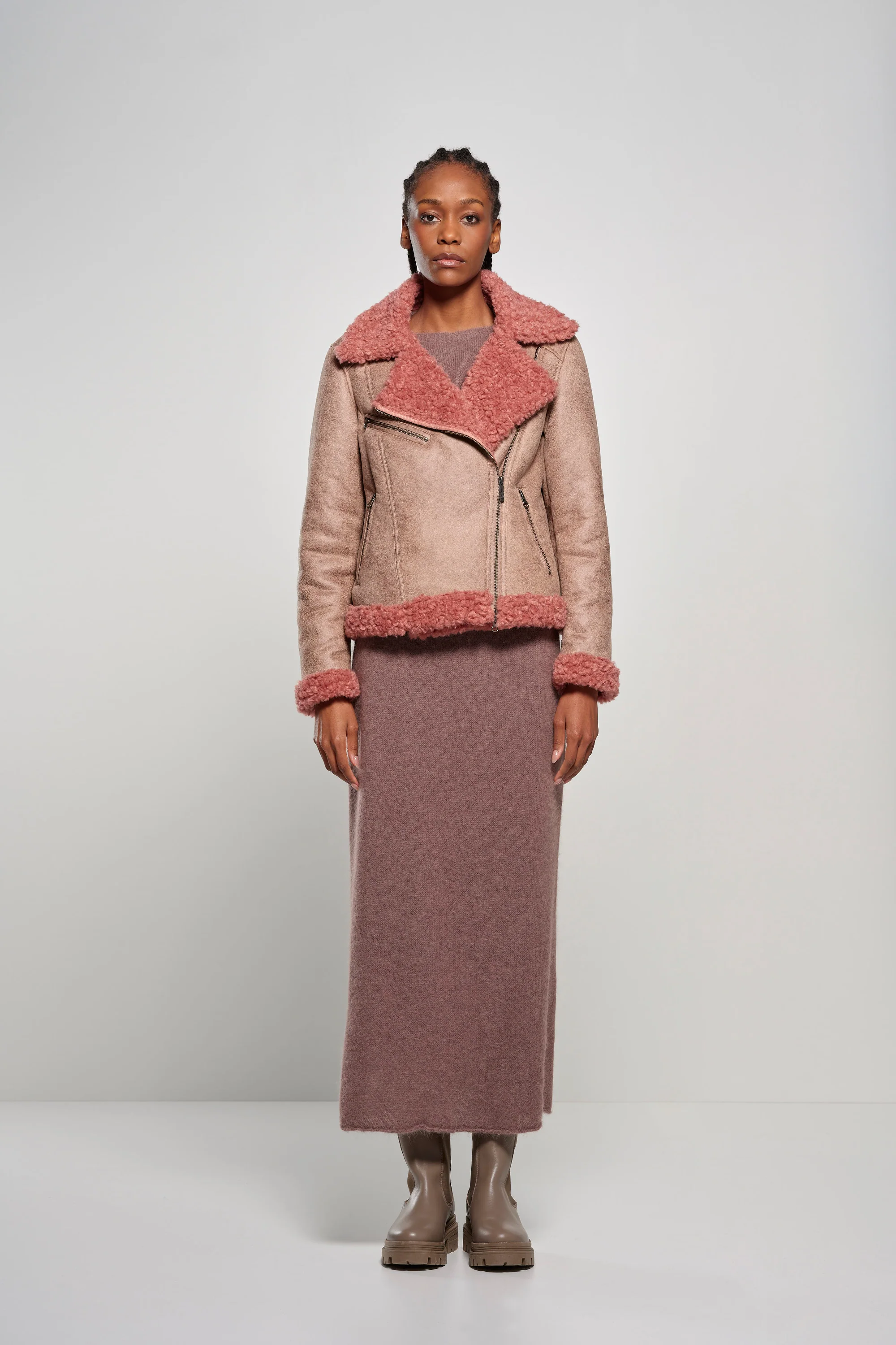 Giacca Metz effetto shearling con pelliccetta - Image 25
