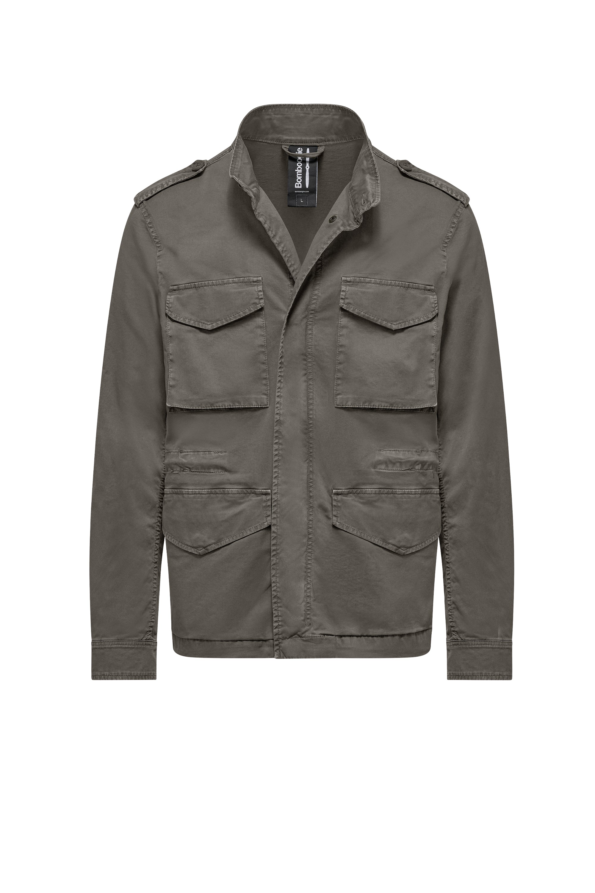 Giacca militare in gabardina stretch - Image 11