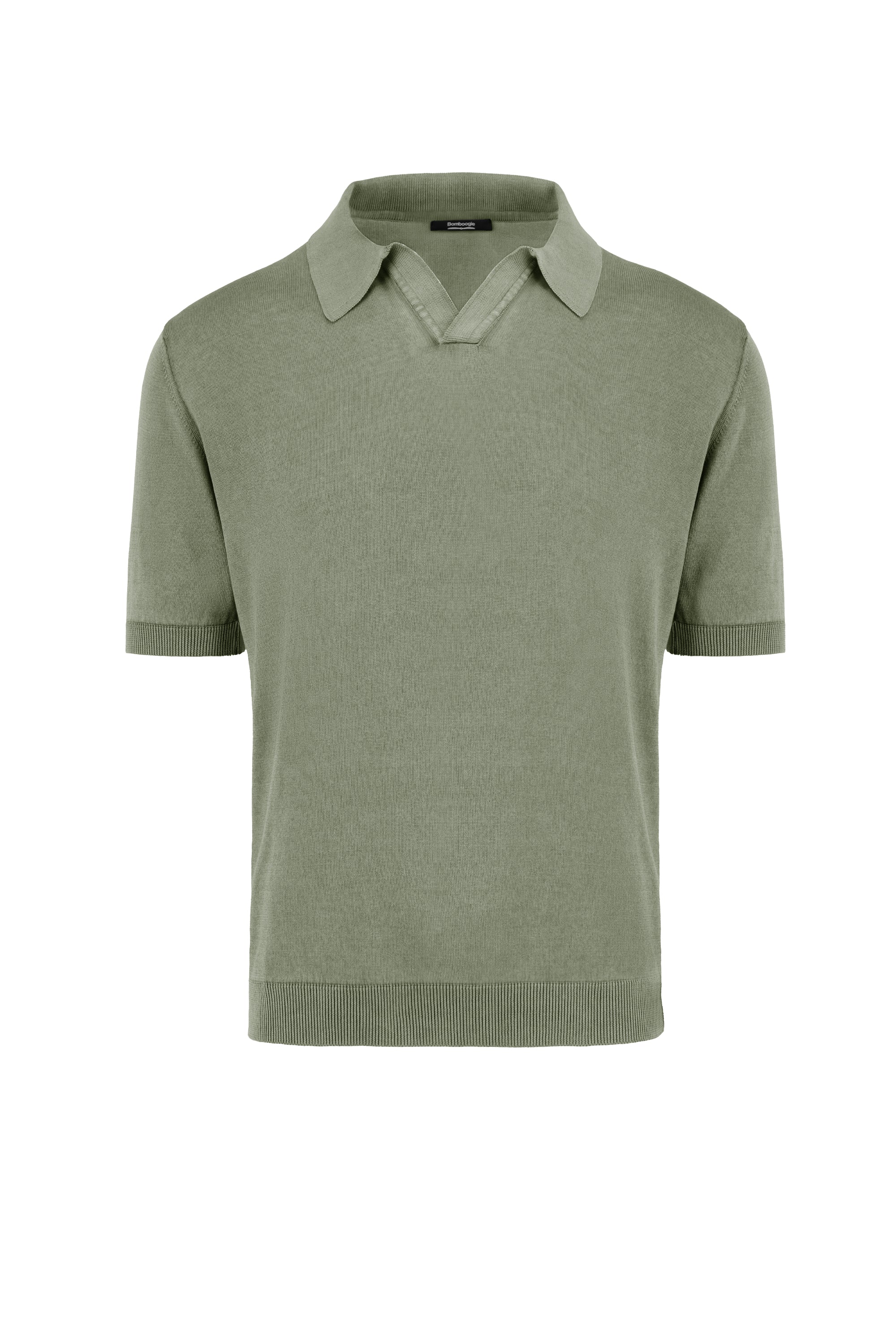 Maglia collo revers in cotone