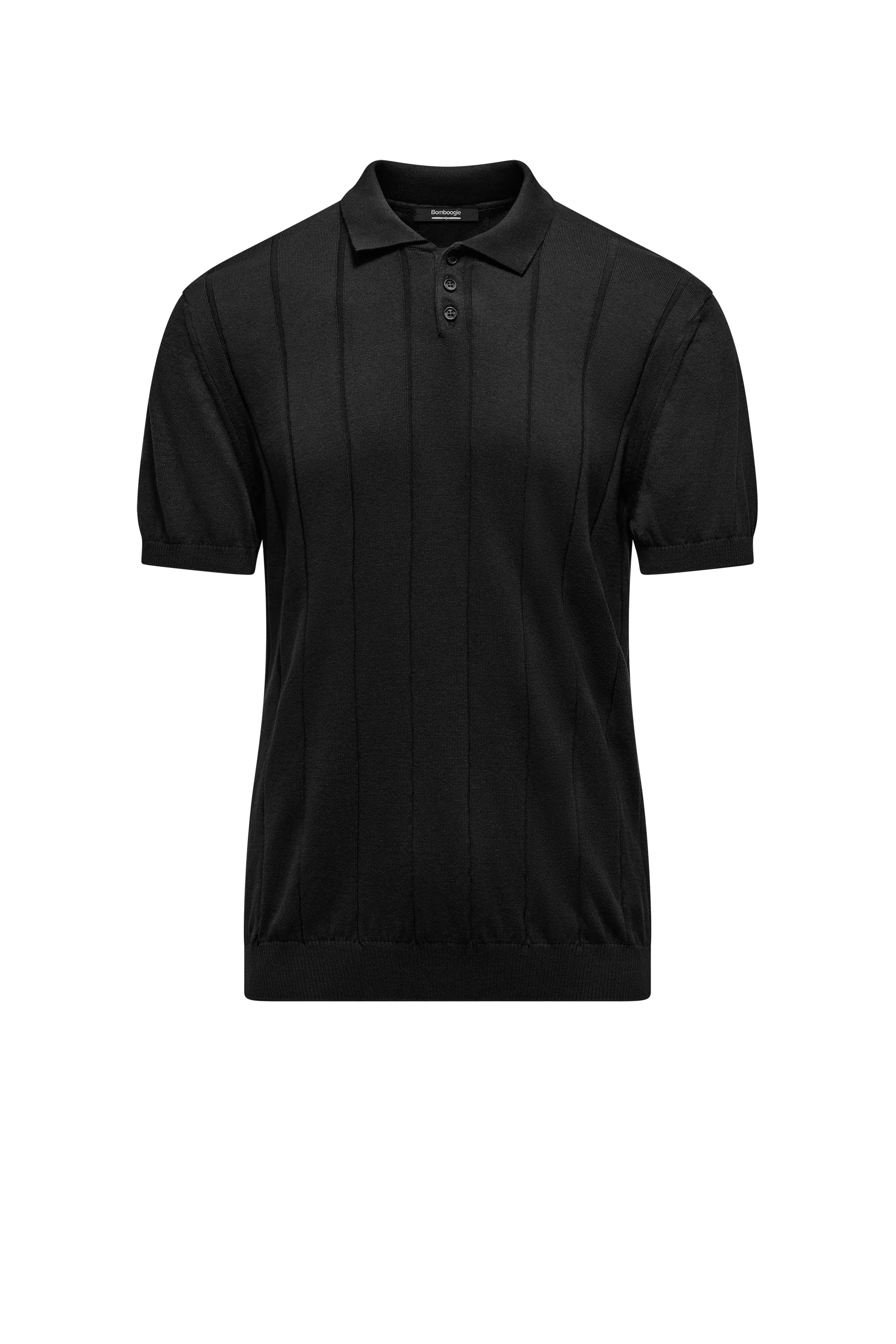 Maglia con colletto in cotone a coste larghe - Image 3