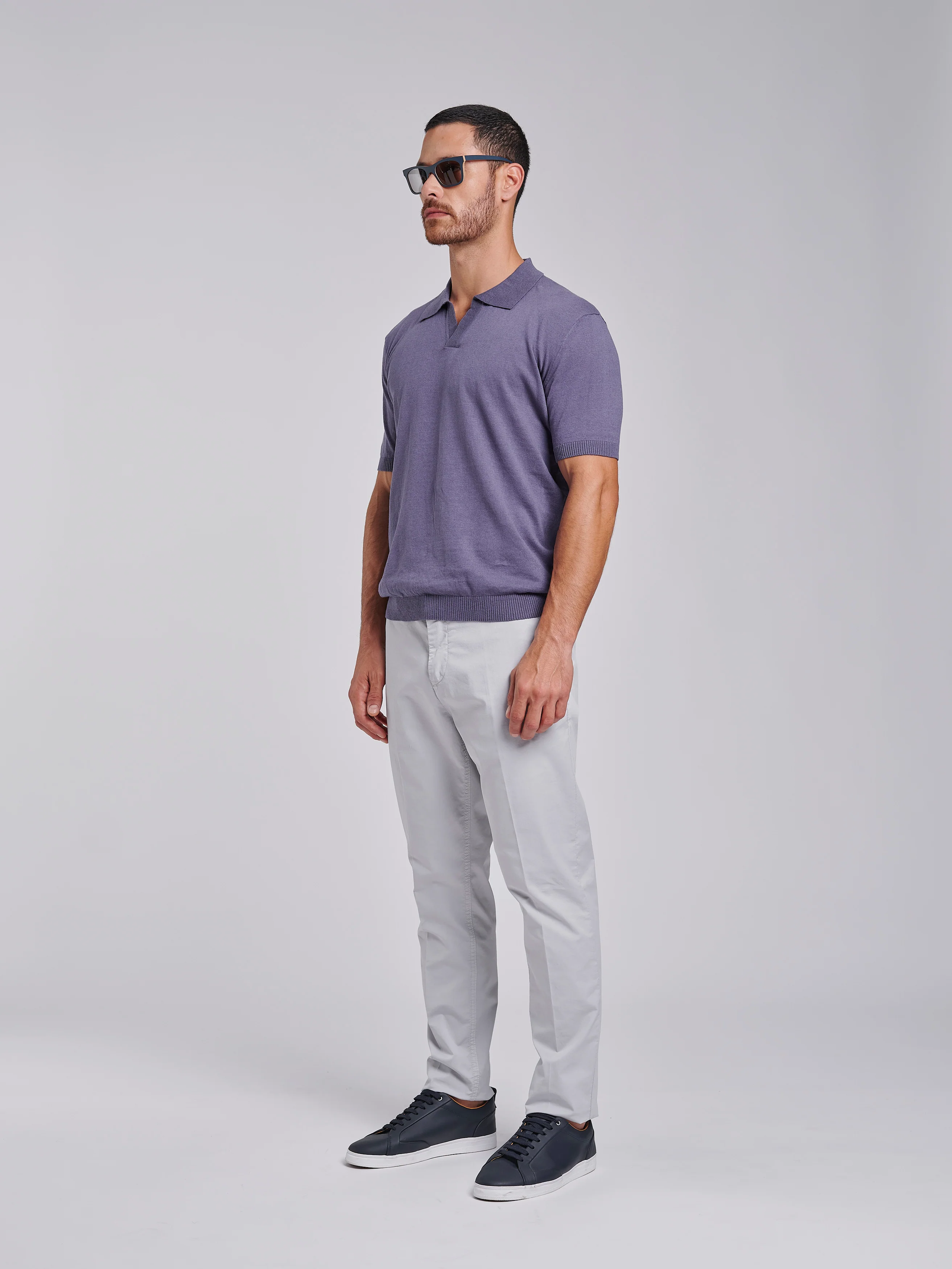 Maglia polo in lino e cotone - Image 14