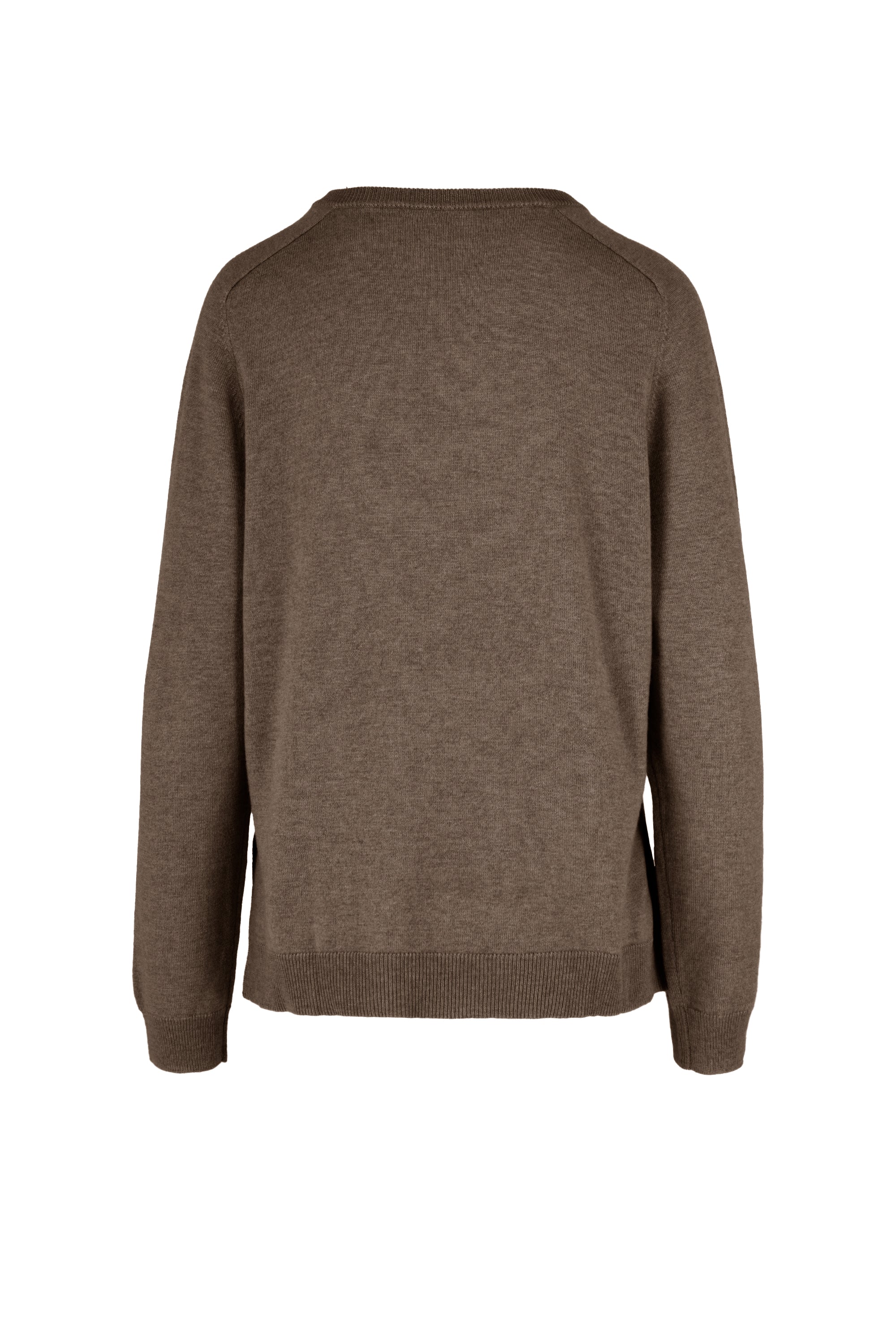 Maglione donna in lana merinos con scollo a V regular fit - Image 6