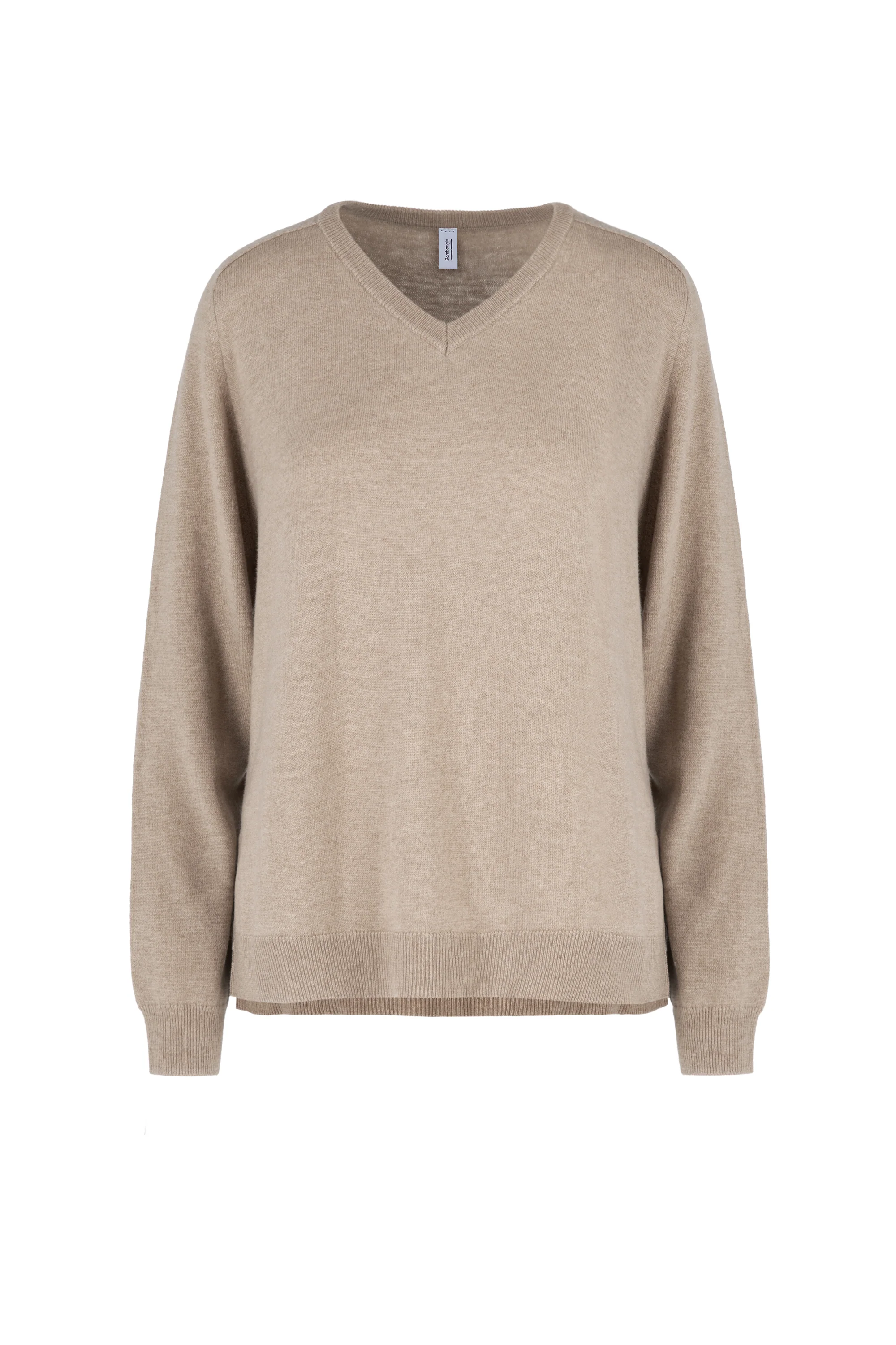 Maglione donna in lana merinos con scollo a V regular fit - Image 7