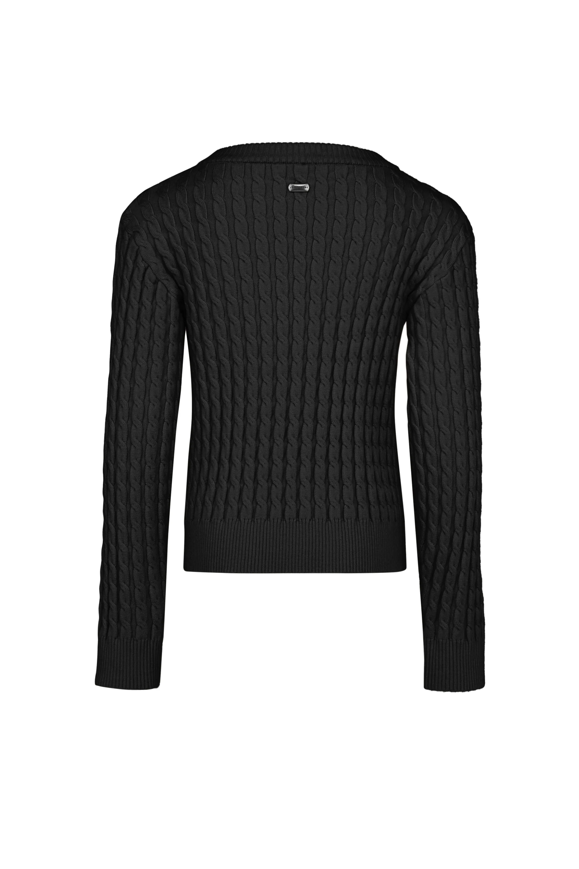 Maglione girocollo da bambina in maglia a trecce - Image 2