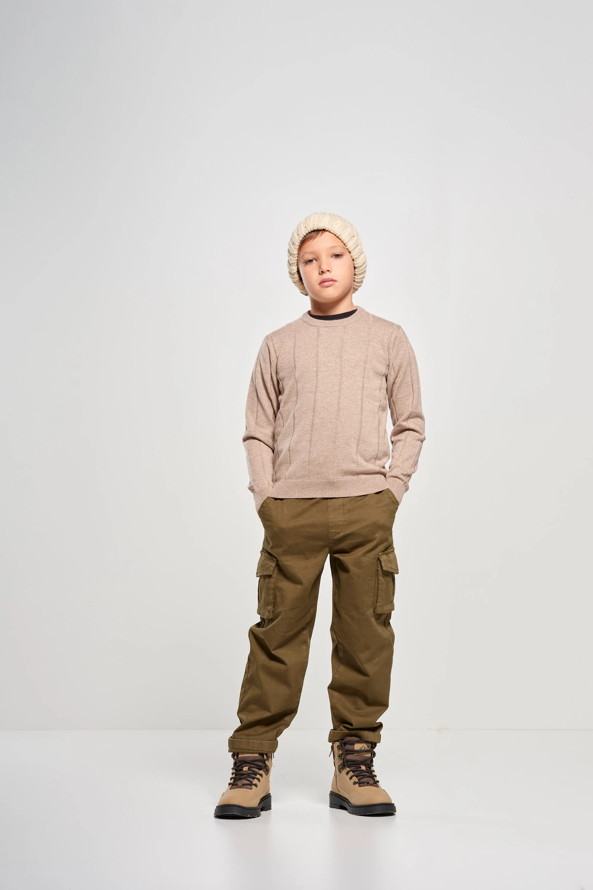 Maglione girocollo da bambino in lana e cashmere - Image 3