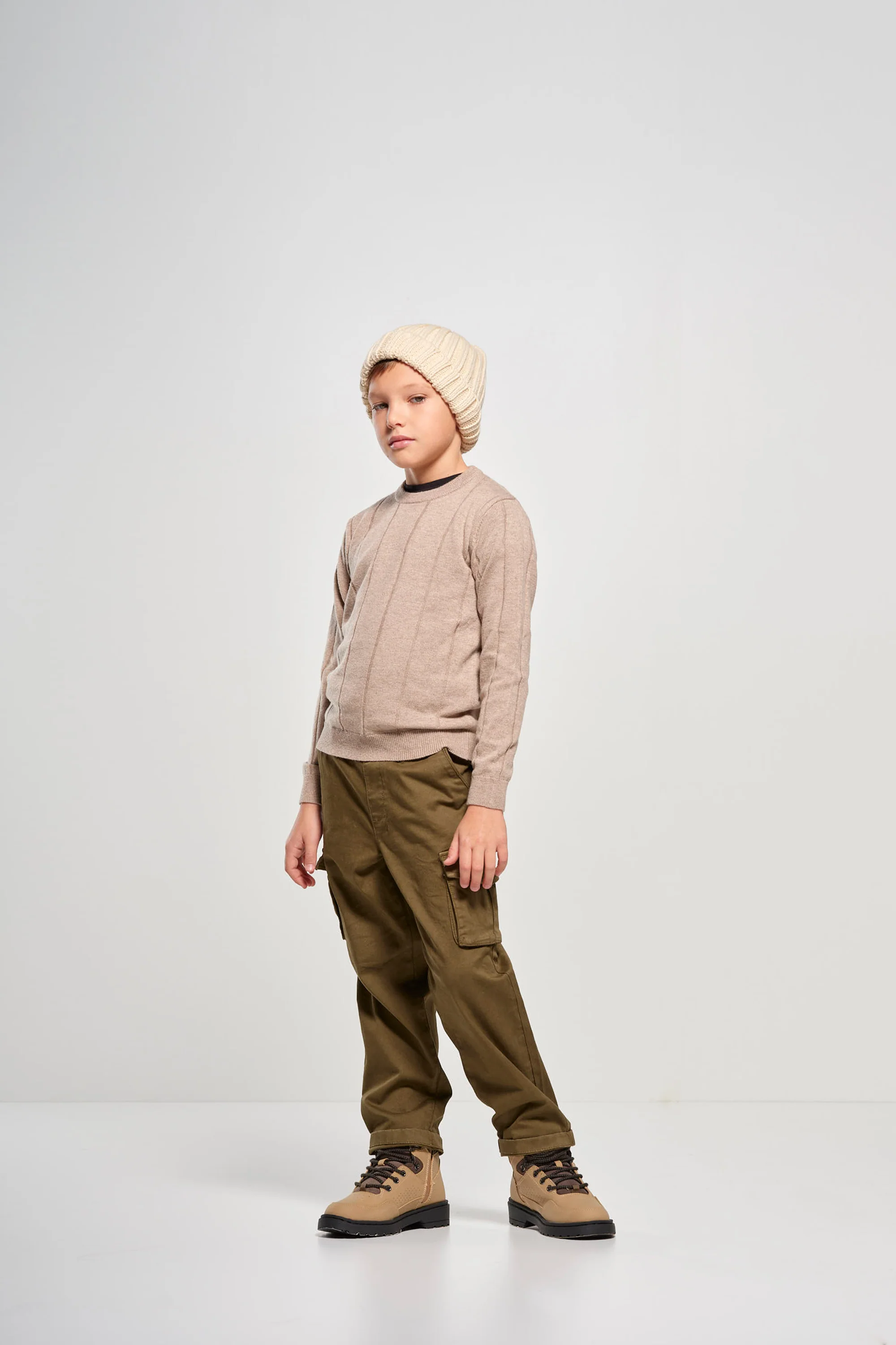 Maglione girocollo da bambino in lana e cashmere - Image 9