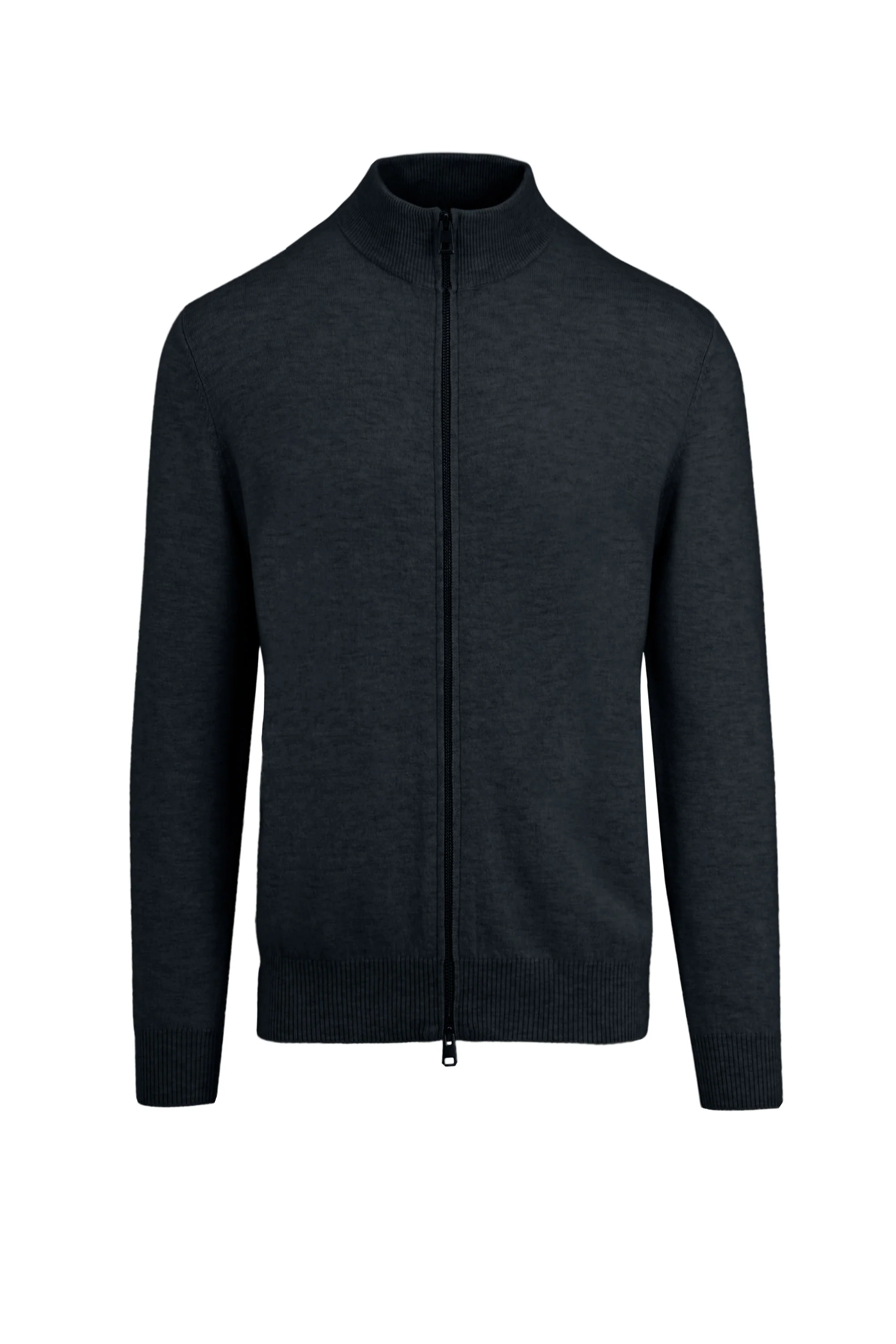 Maglione in lana merino con collo alto e zip - Image 11