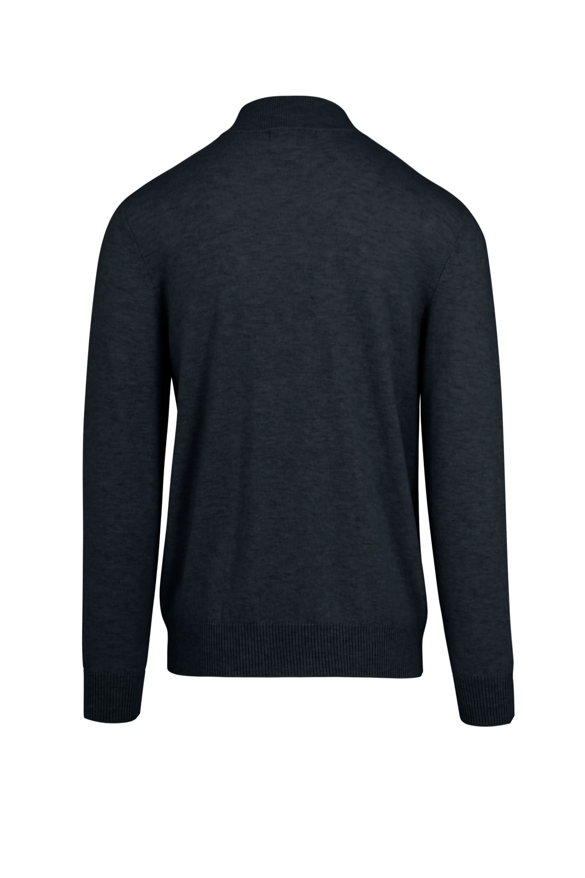 Maglione in lana merino con collo alto e zip - Image 12