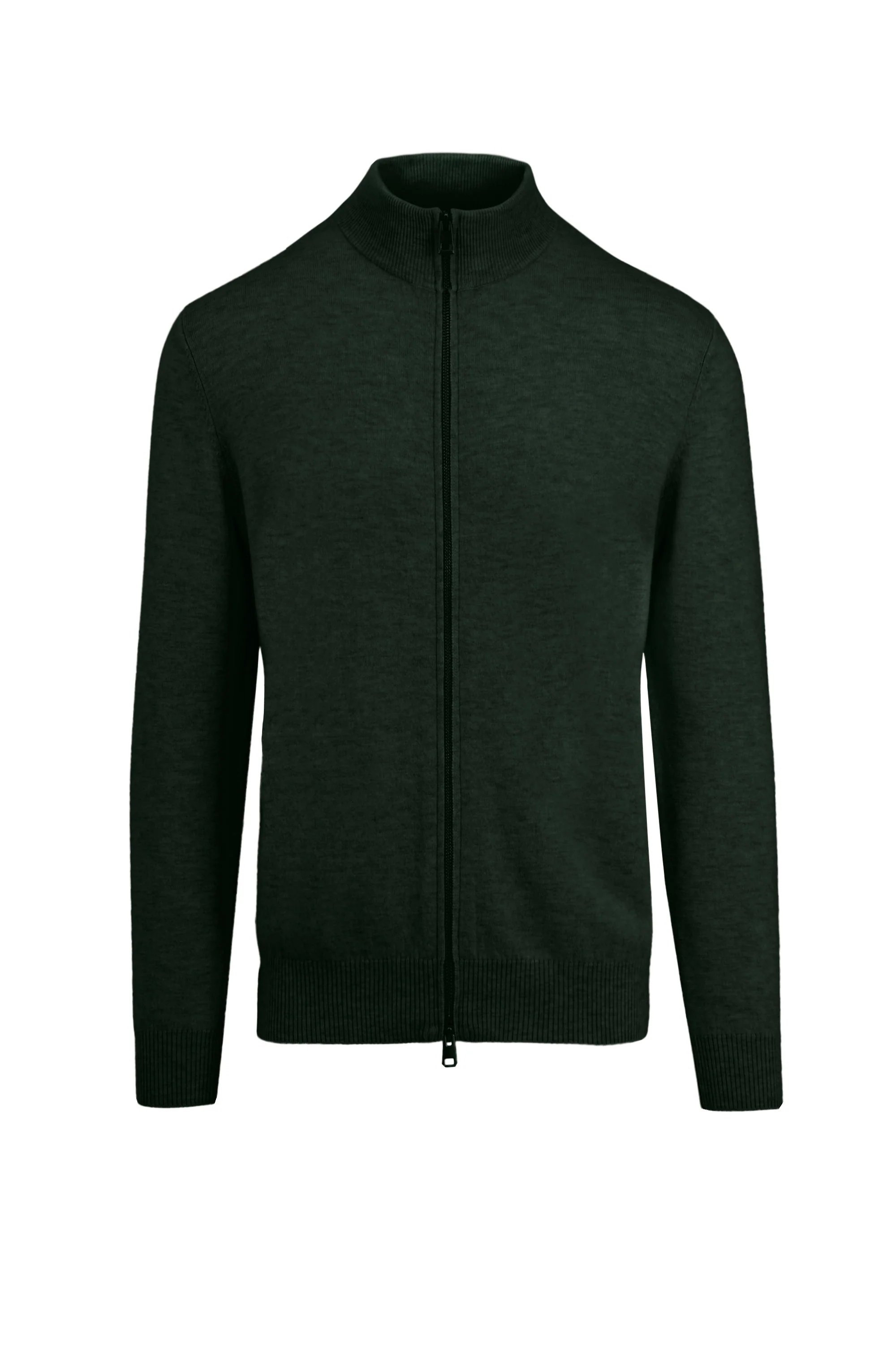 Maglione in lana merino con collo alto e zip - Image 13