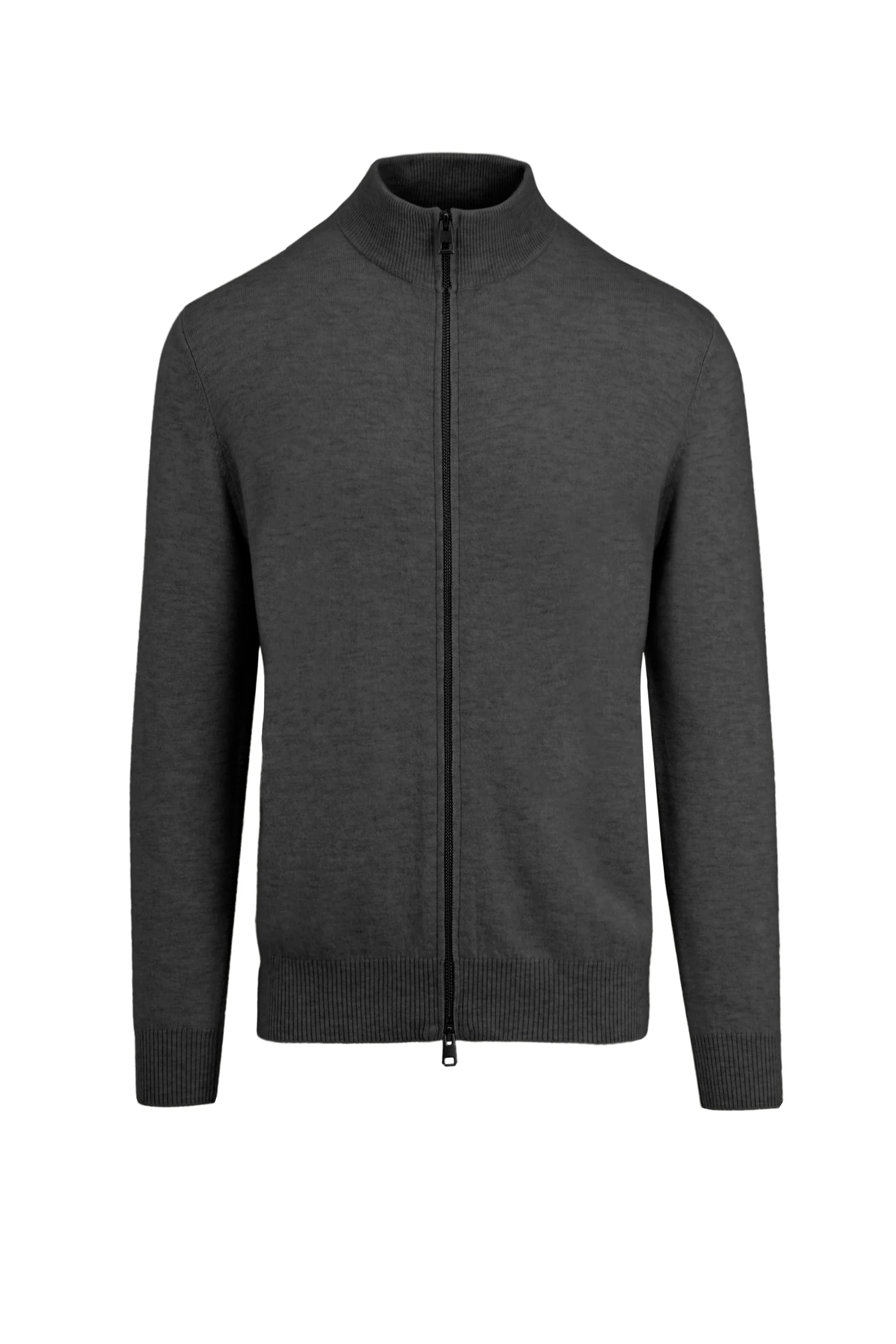 Maglione in lana merino con collo alto e zip - Image 3