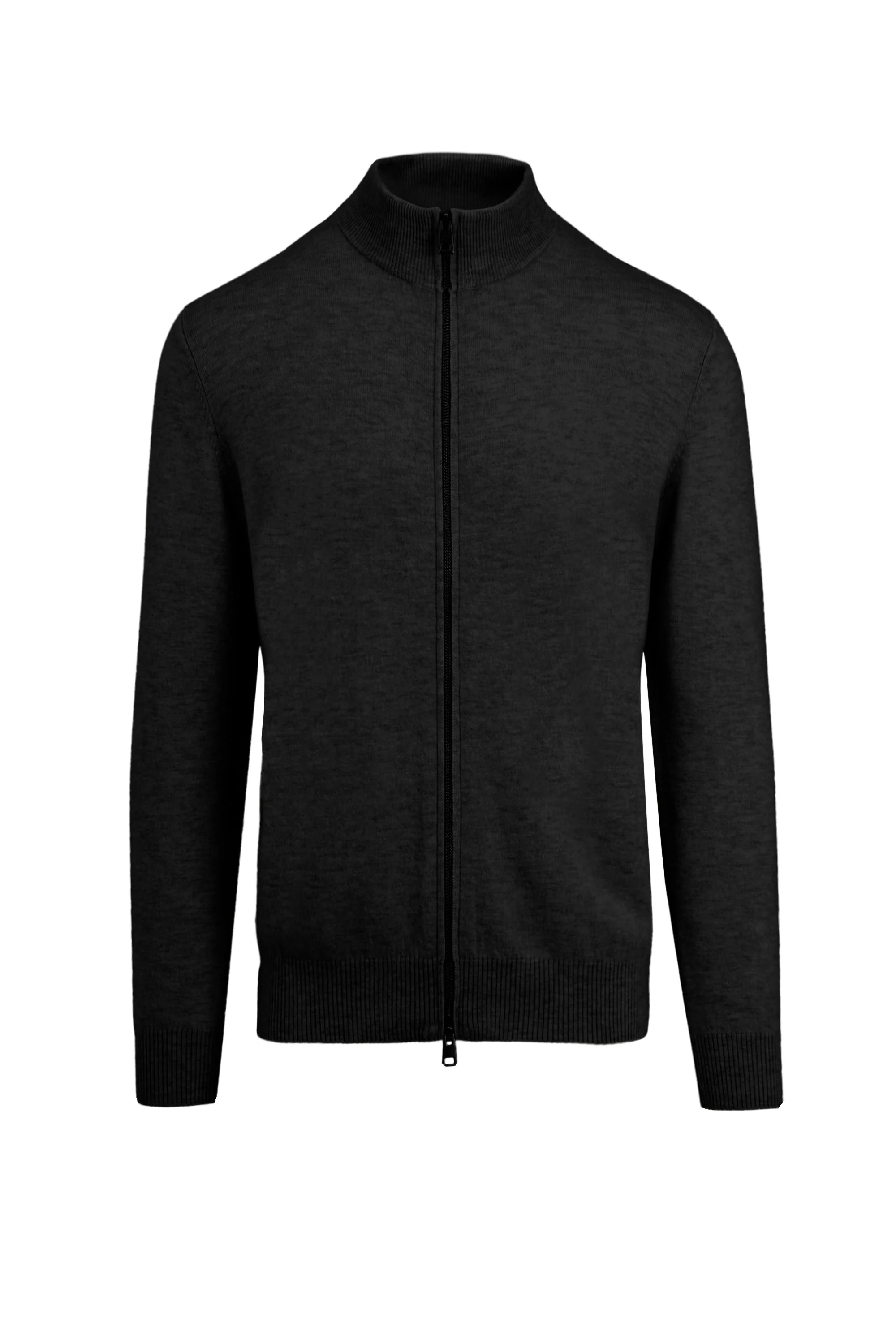 Maglione in lana merino con collo alto e zip - Image 7