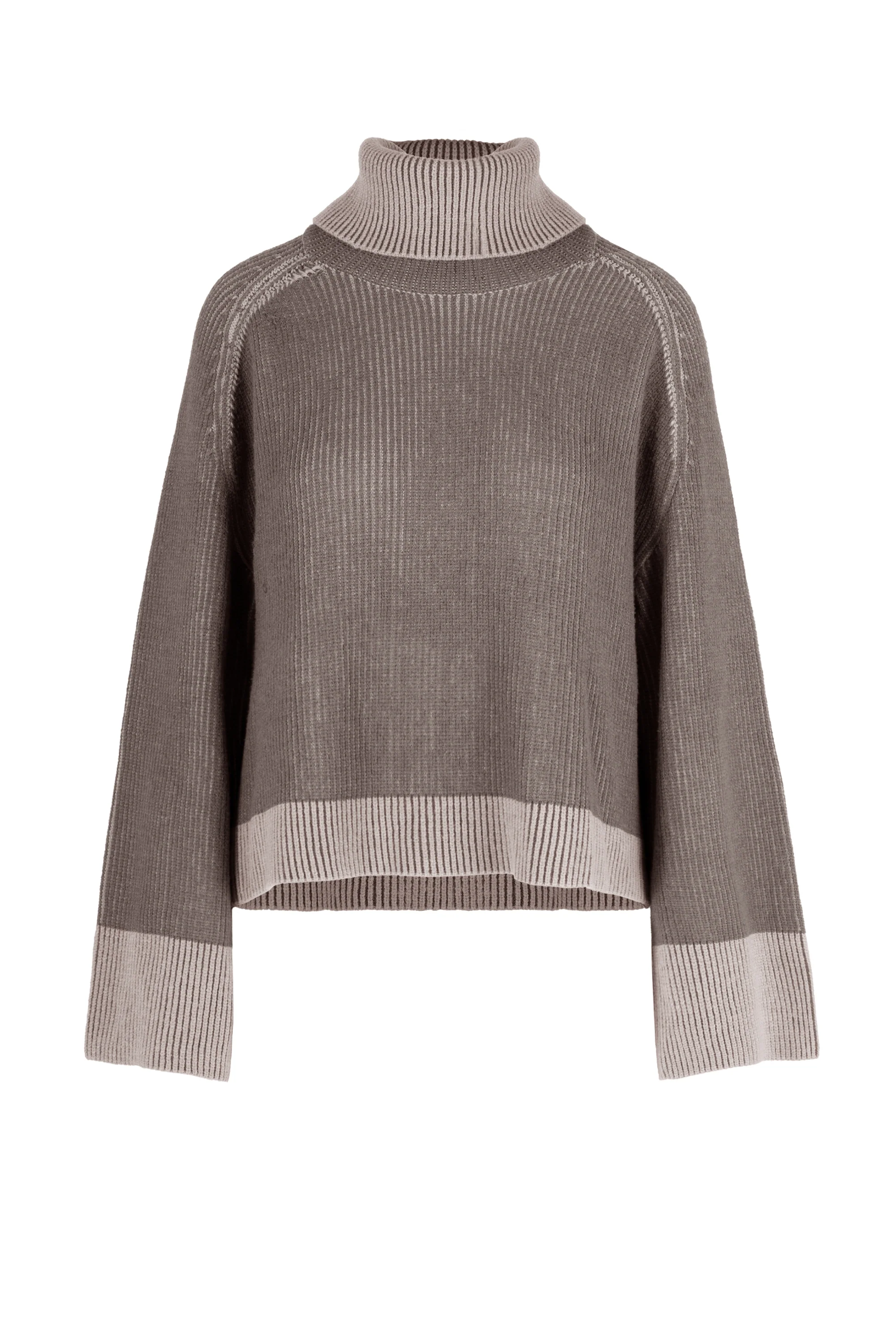 Maglione in misto viscosa con collo alto - Image 3