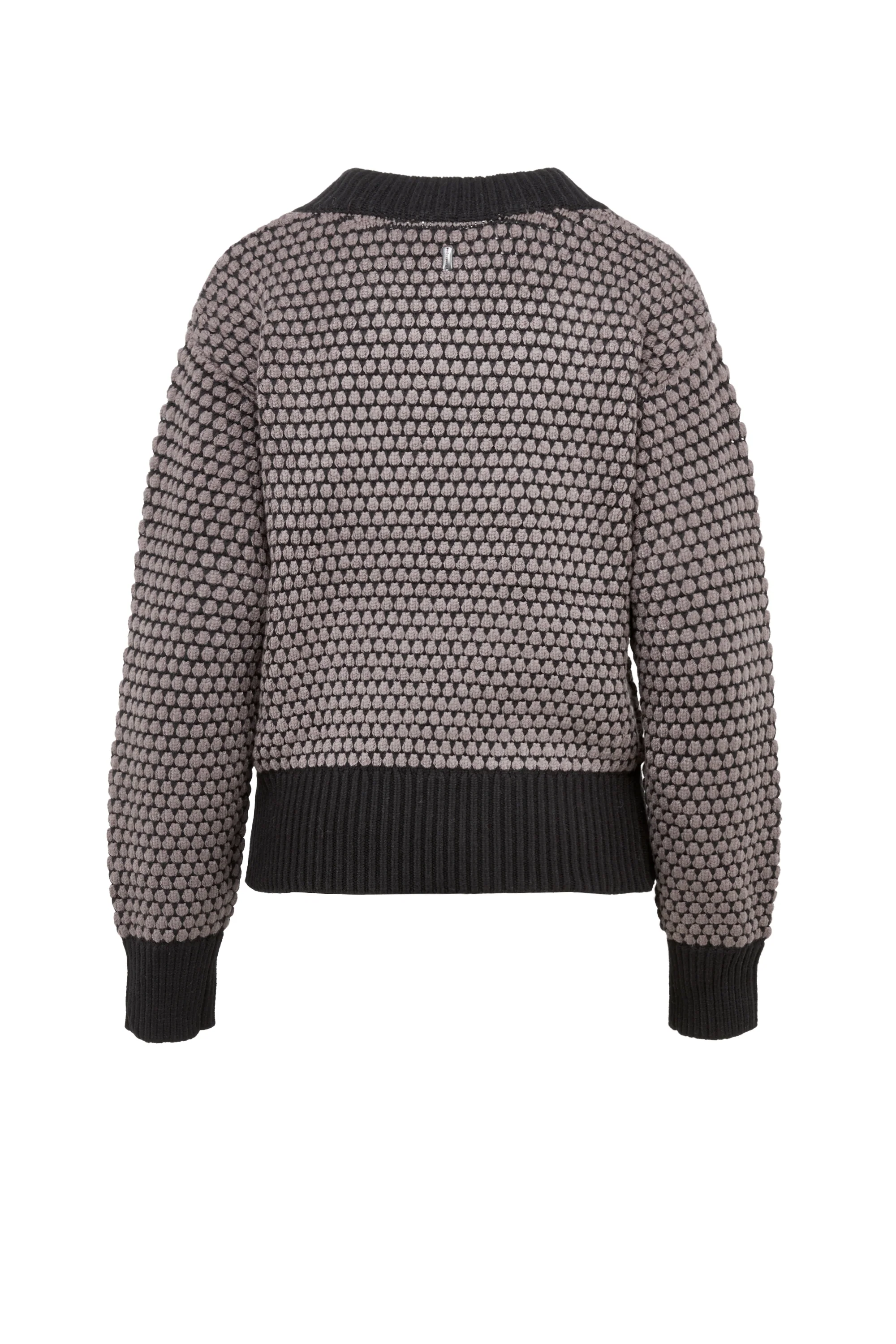 Maglione jacquard con collo a V r - Image 11